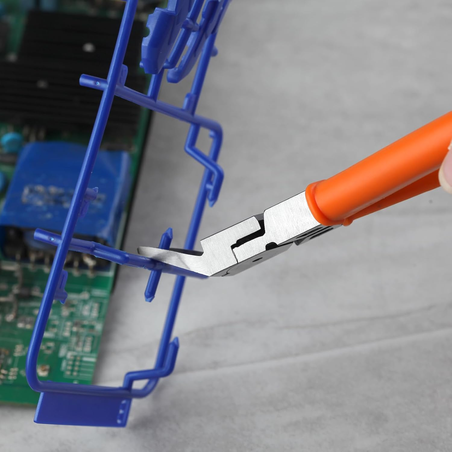 SPEEDWOX Wire Cutter 38 Angled Flush Cutters for Electronic Components Ultra Sharp Side Cutters Wire Scissors for Jewellery Making Cutting Soft Wires, Electronics Zip Tes image number 6