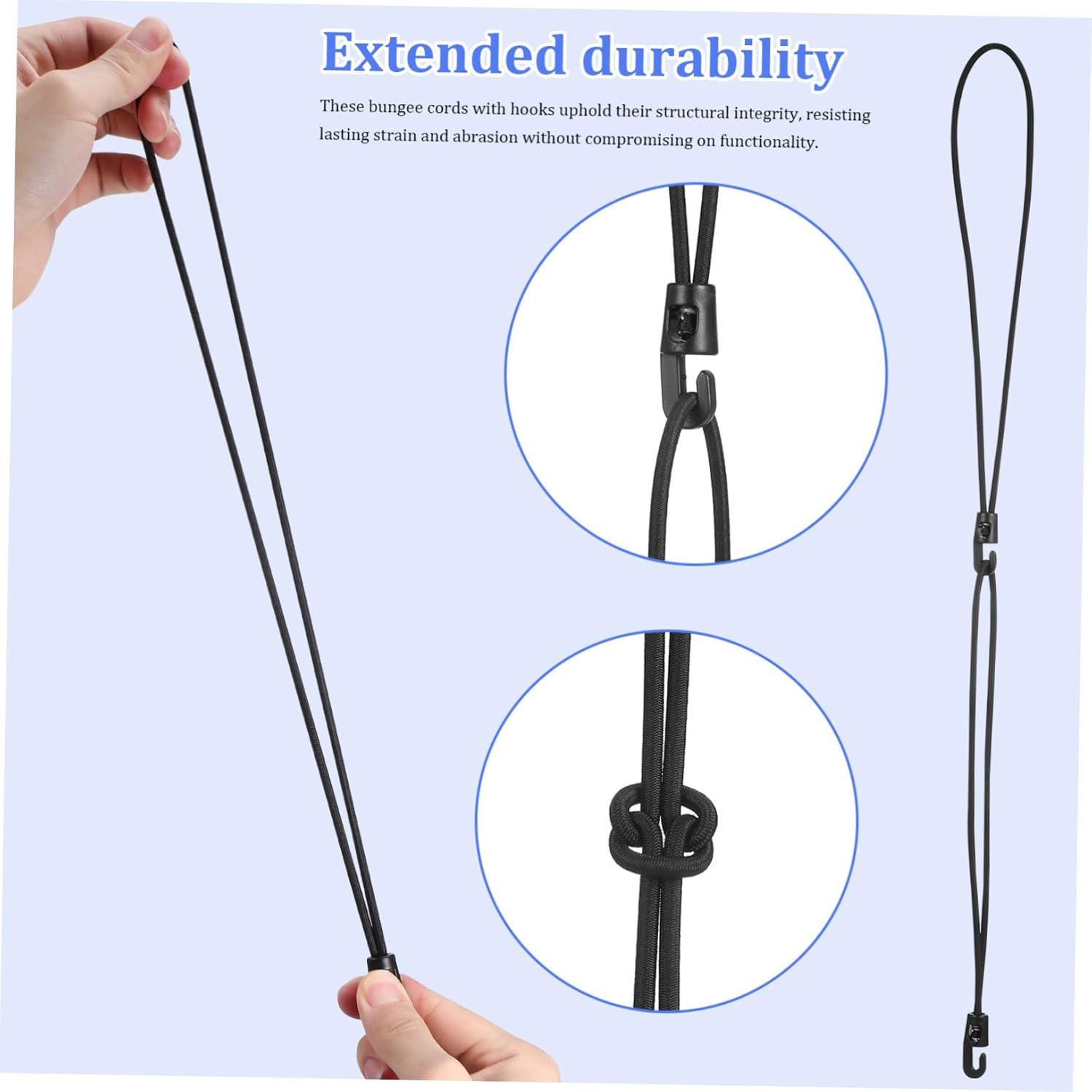 POPETPOP 25Pcs Bungee Cords Heavy Duty Outdoor Elastic Luggage Ropes for Suitcase Travel Gear Binding image number 1