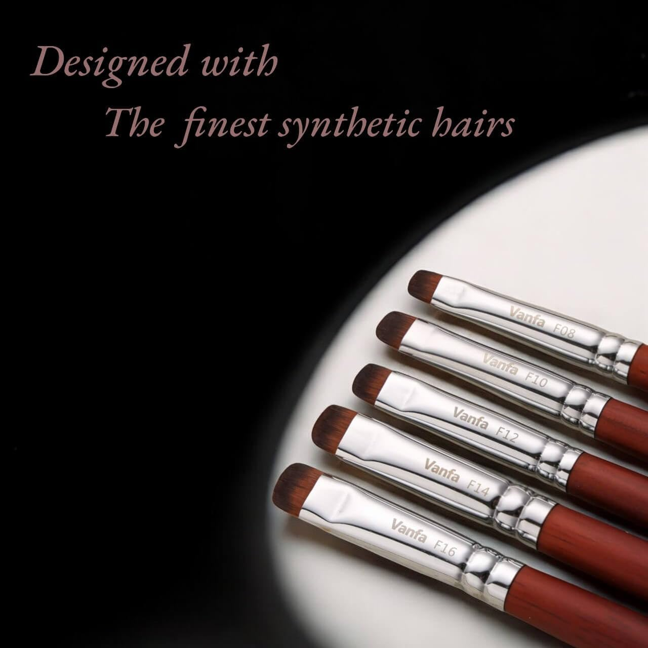 Vanfa French Brush for Nails, Clean up Brush for Gel Nail Polish F14 - F12 image number 6