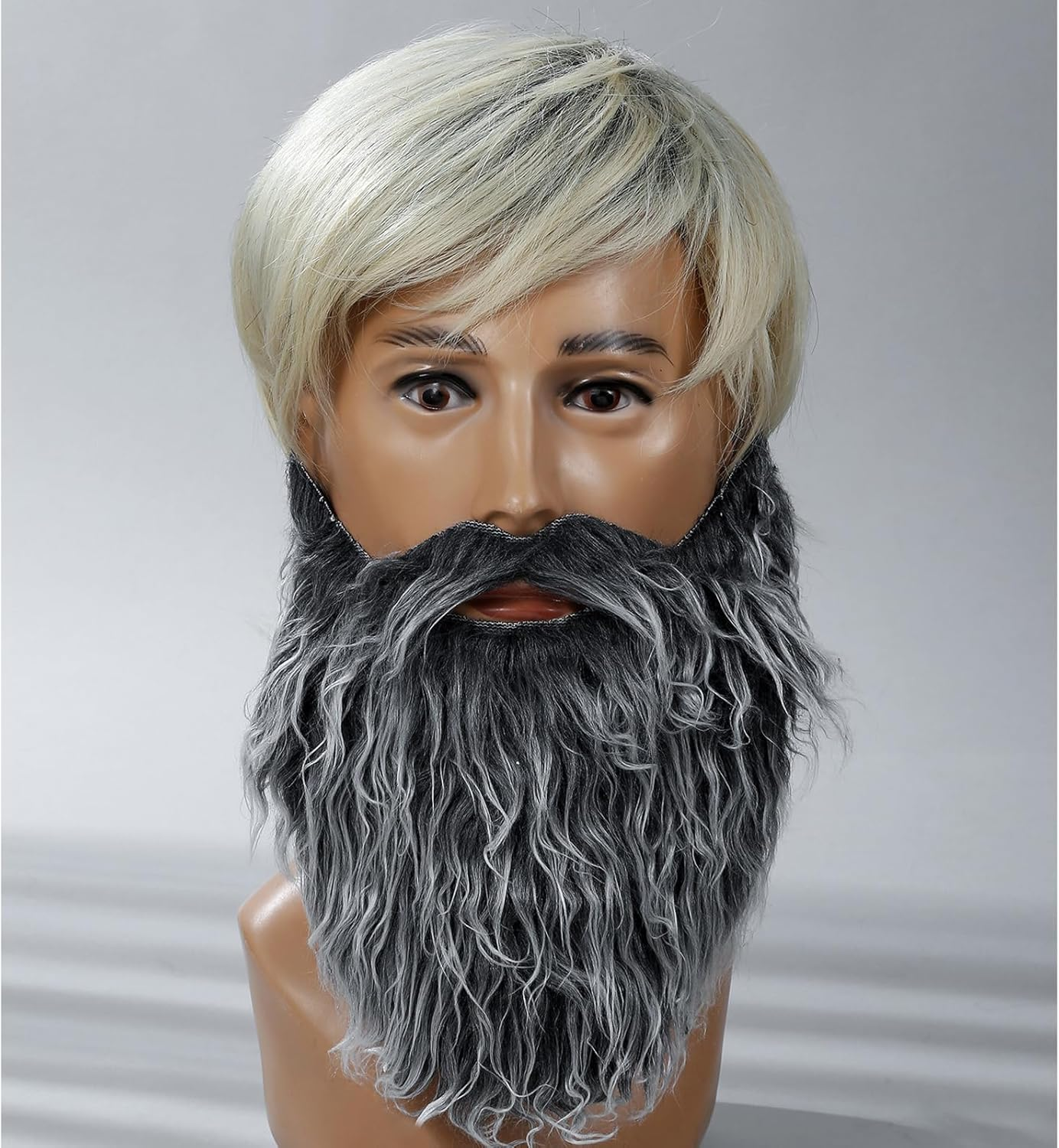 Lopsity Fake Beard Costume Men'S Beard with Adjustable Band Cosplay Halloween Fake Beard Facial Hair for Costume Party (3COLOR) image number 4