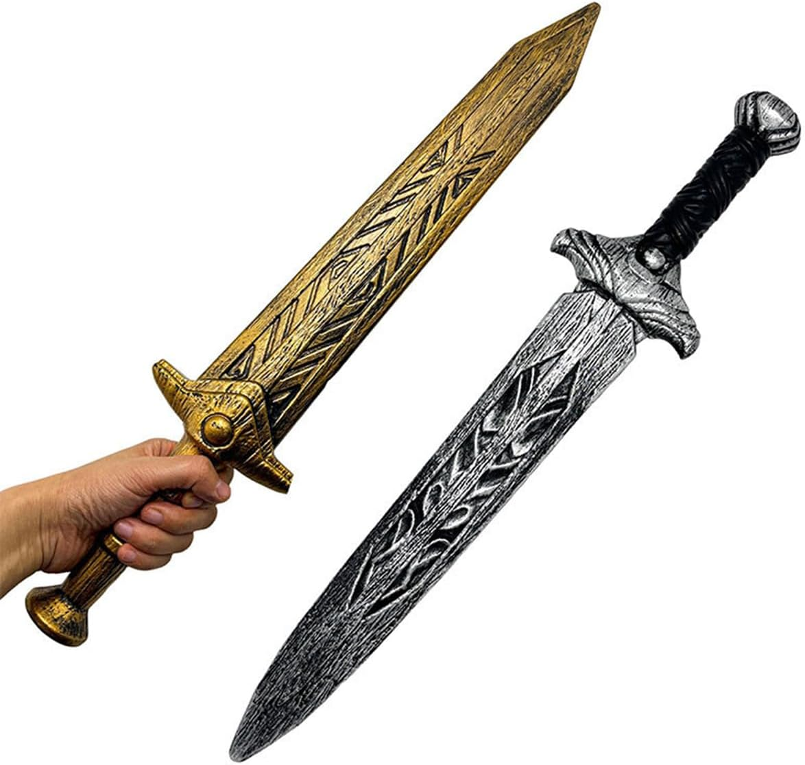 ZHER-LU Plastic Sword & Shield Spartan Combat Shield and Sword Costume Accessory Medieval Knight Toy,Halloween Cosplay image number 3