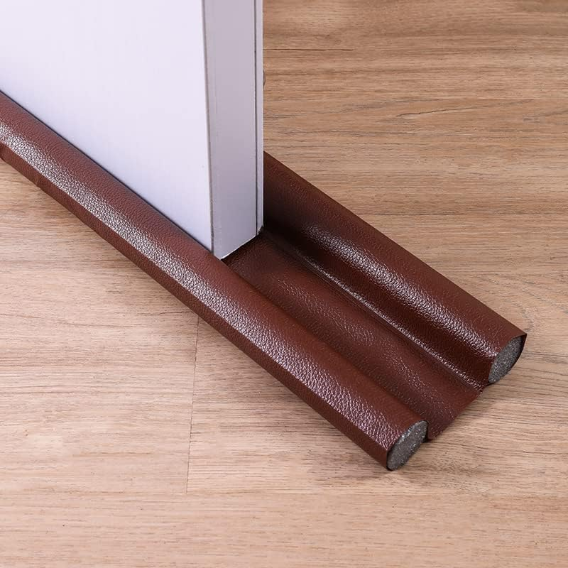 1 Pack under Door Draft Stopper, Washable Removable Double Side Weather Stripping Window Breeze Blocker Adjustable Sweeps （96CM） (Grey)