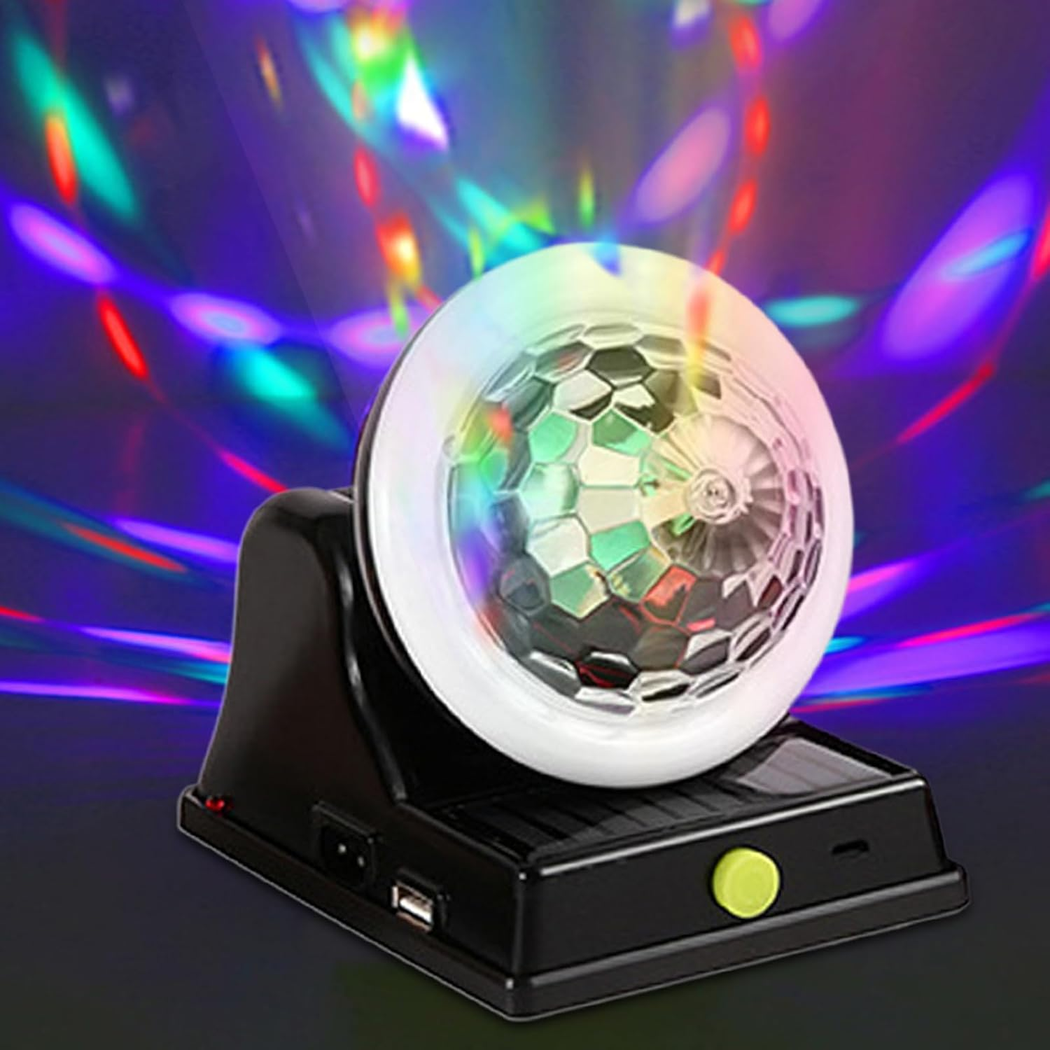 Solar Powered Disco Light &ndash; Creative Terrace Lamp, Outdoor Party Orb | Solar Charging RGB Globe, Colorful Ambient Lighting Unit, Decorative Sphere Fixture for Garden Wedding Lawn Decor Area image number 5