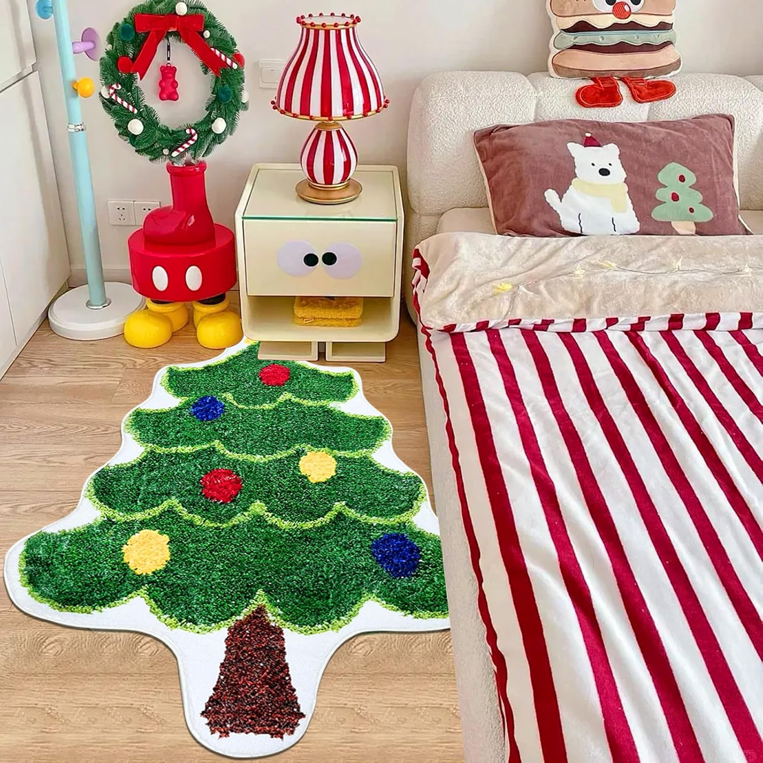 Bathroom Rug Mat, Cute Soft Absorbent Bath Rugs, Non-Slip Plush Shaggy Bath Carpet for Shower Floor, Toilet, Tub