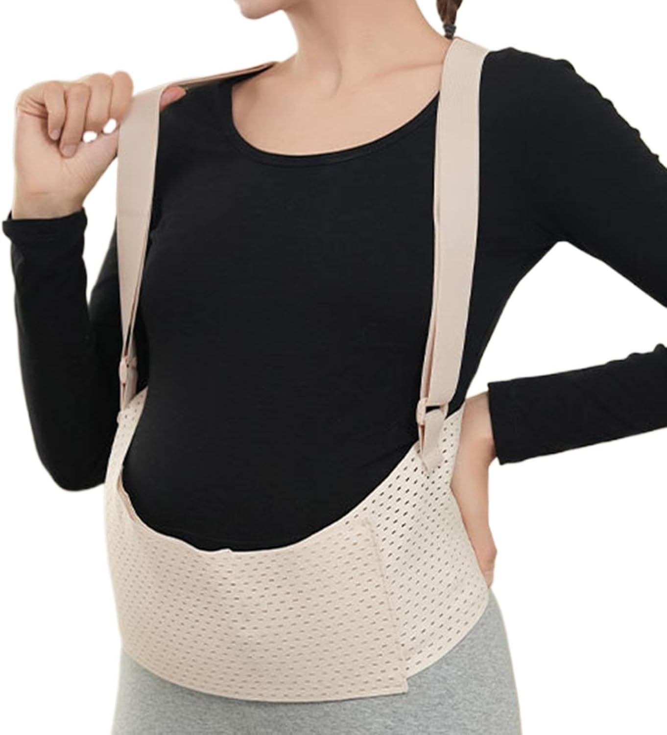 Maternity Belly Band,Breathable Maternity Belt Belly Band - Pregnancy Band, Adjustable Pregnancy Belly Support for Late Mid-Pregnancy Home, Outdoor