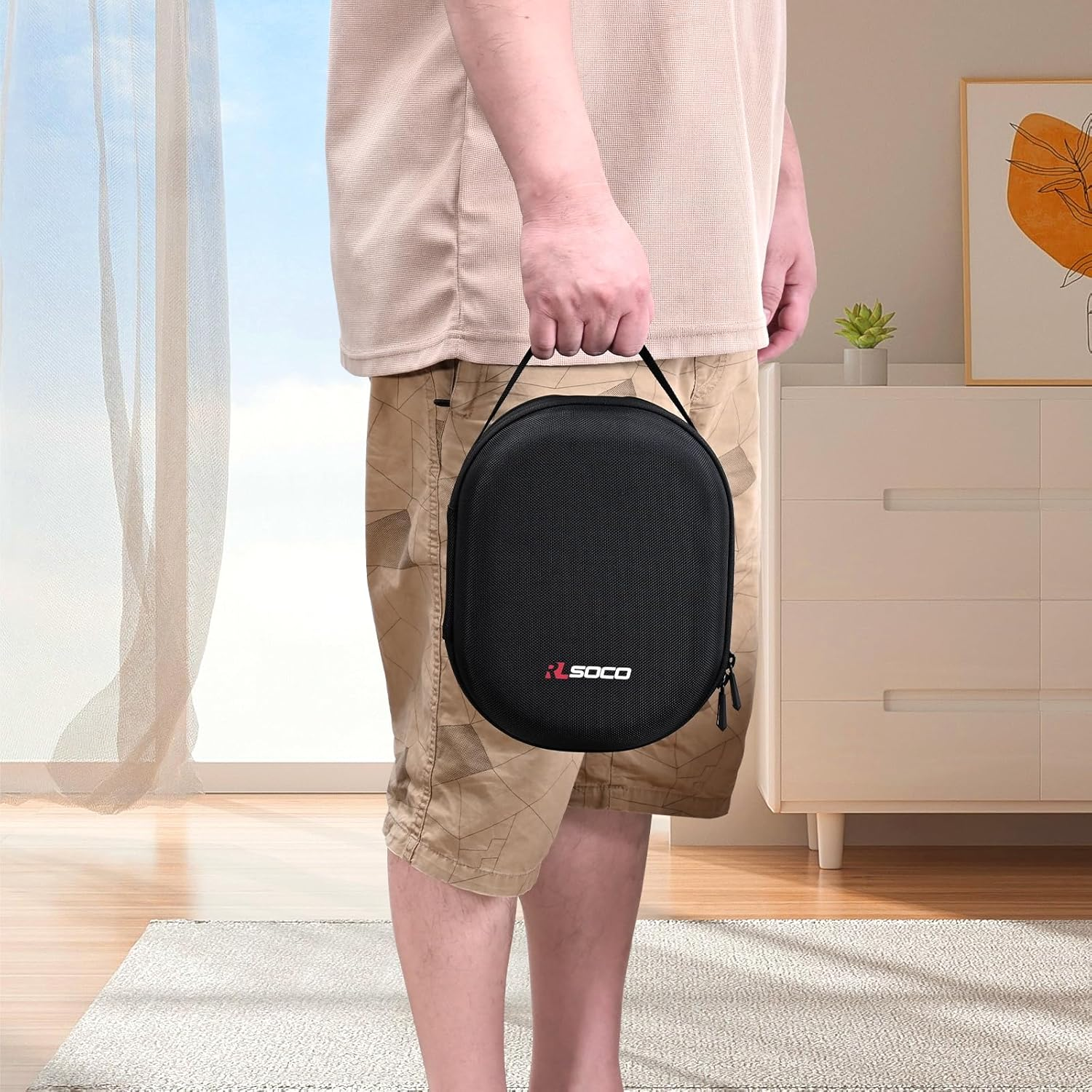 RLSOCO Case for Playstation 5 Pulse Elite/Pulse 3D Wireless Headset & Sennheiser Momentum 4 Wireless Headphones, Hard Travel Carry Case, - Black (Case Only) image number 2