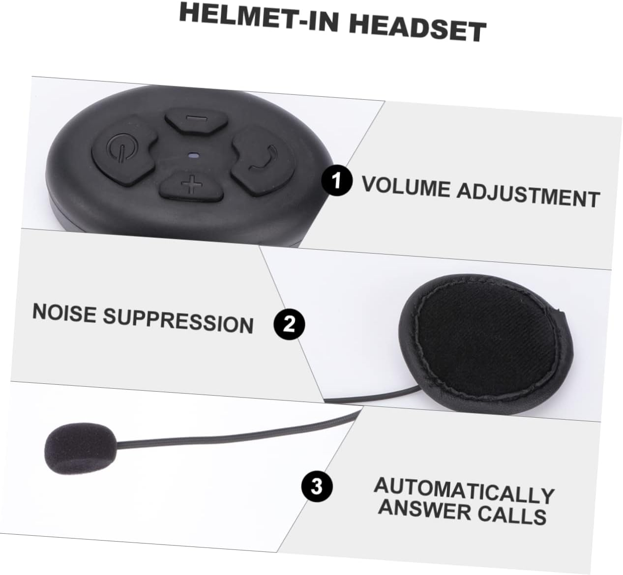 Jojofuny Dk11 Motorcycle Helmet Headset Wireless Earphone Ip54 Waterproof Riding Headset Compatible Outdoor Motorbike Riding image number 5