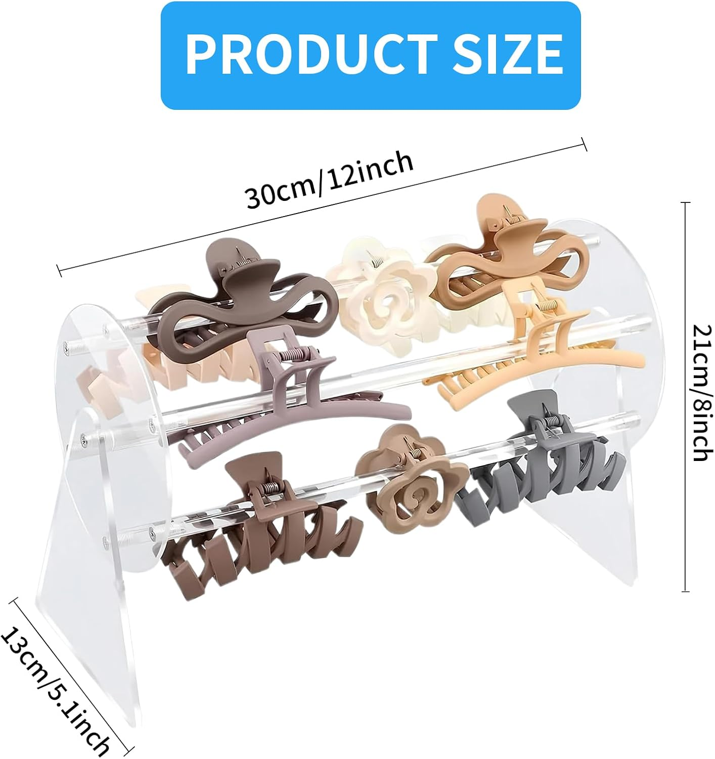 Xocome Headband Holder, Headband Stand for Teenage Girls Women Gifts, Headband Organiser, Hair Accessories Organiser, Acrylic Clear Stand for Girls image number 3