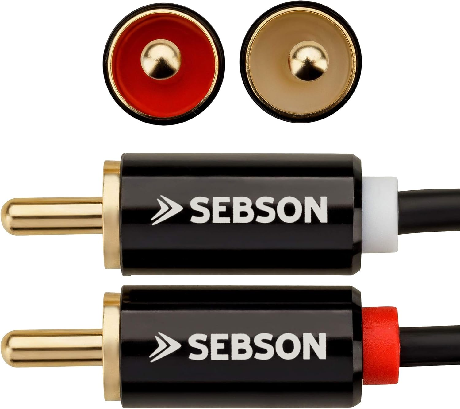SEBSON RCA Audio Cable 0.5 M, 2 to 2 RCA Male RCA, AUX Audio Cable for Stereos, Amplifiers, Home Cinema and Hifi Systems image number 1