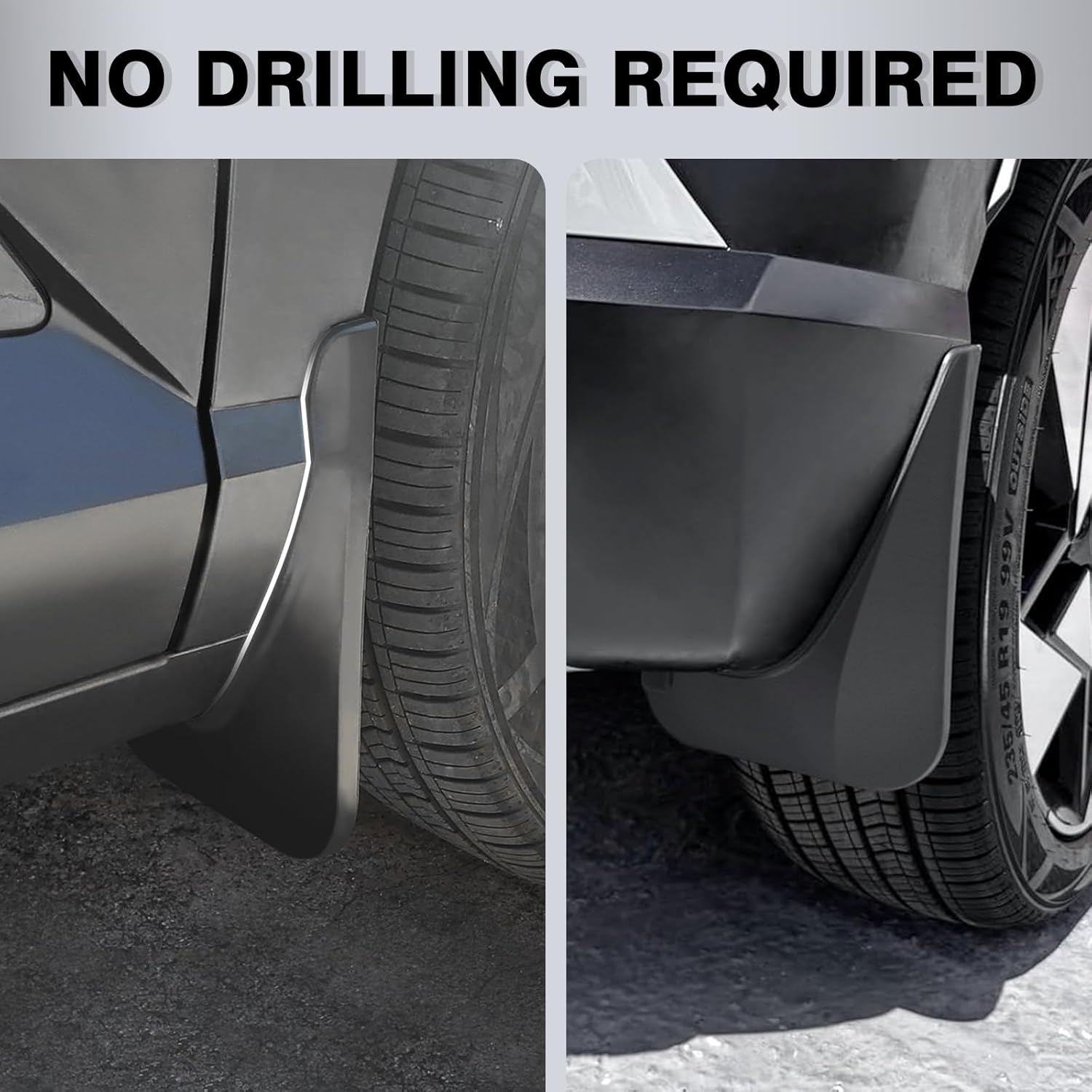 Muslogy for 2024 Kona Mud Flaps Splash Guards Front & Rear 4Pcs Fender Flaps No Drilling Required Compatible with Hyundai Kona 2024 Accessories image number 5