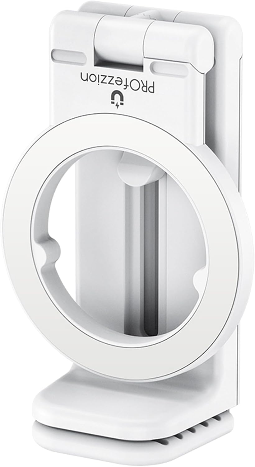 Profezzion Airplane Magnetic Phone Mount Holder, for Iphone 17 Pro Max Iphone 17 16 15 14 plus Handsfree for Seat Back Tray Table, Flexible 360&deg; Rotation, Must Have Travel Essential Accessory -White image number 6