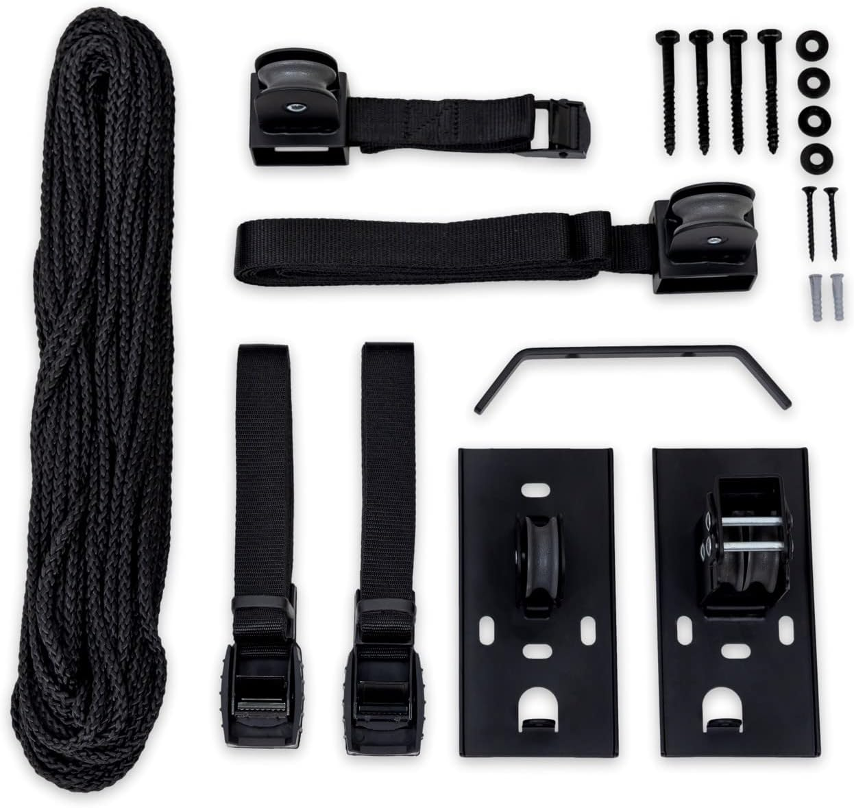 Storeyourboard Cargo Box Ceiling Storage Hoist, Heavy Duty Holds 150 Lbs, Rooftop Carrier Garage Pulley System image number 4