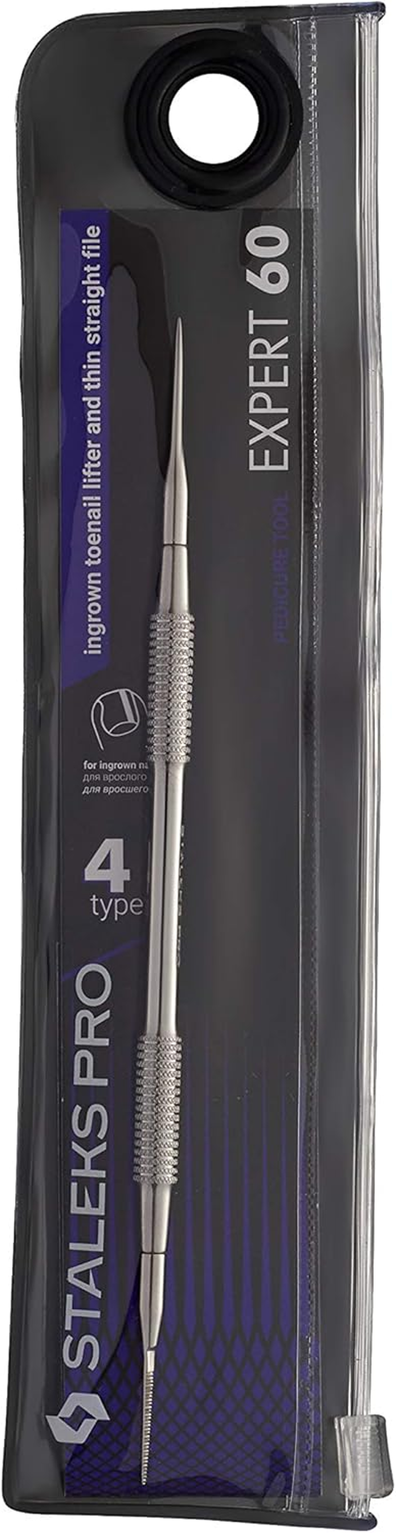 Staleks Pro Pedicure Toenail File EXPERT 60 Type 4 &ndash; Dual-Ended Narrow Ingrown Nail File &ndash; Stainless Steel image number 4