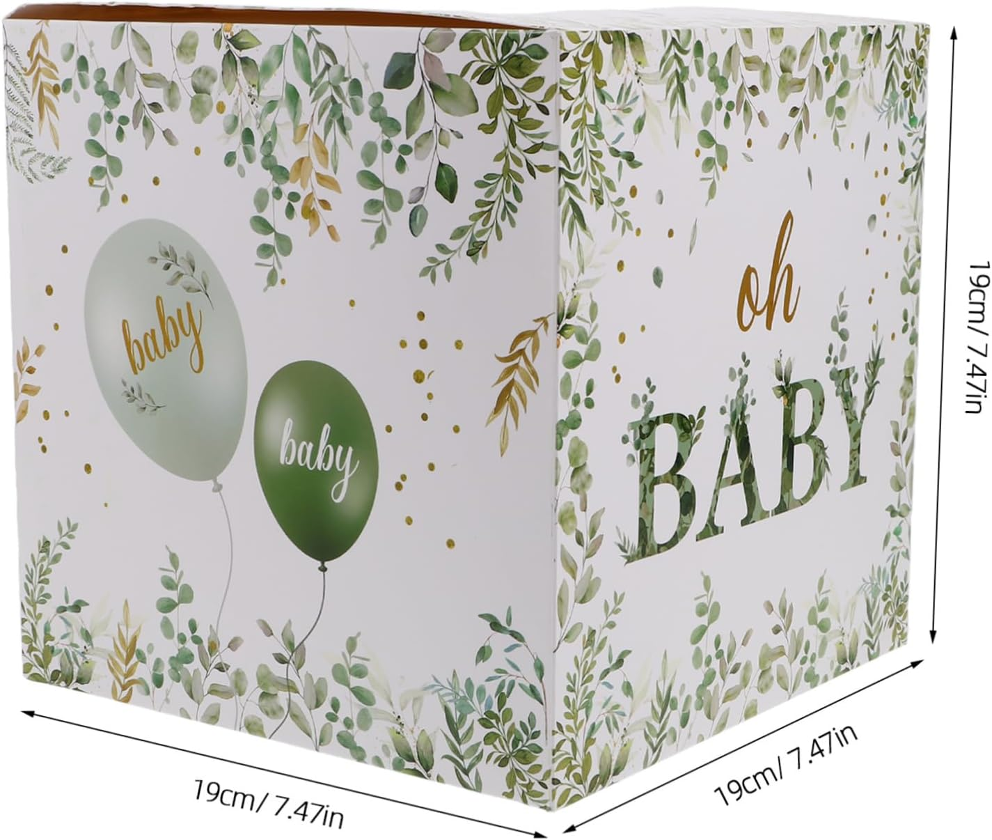 Diaper Raffle Game Greenery Shower Decoration Receiving Box for Party for Shower Prizes