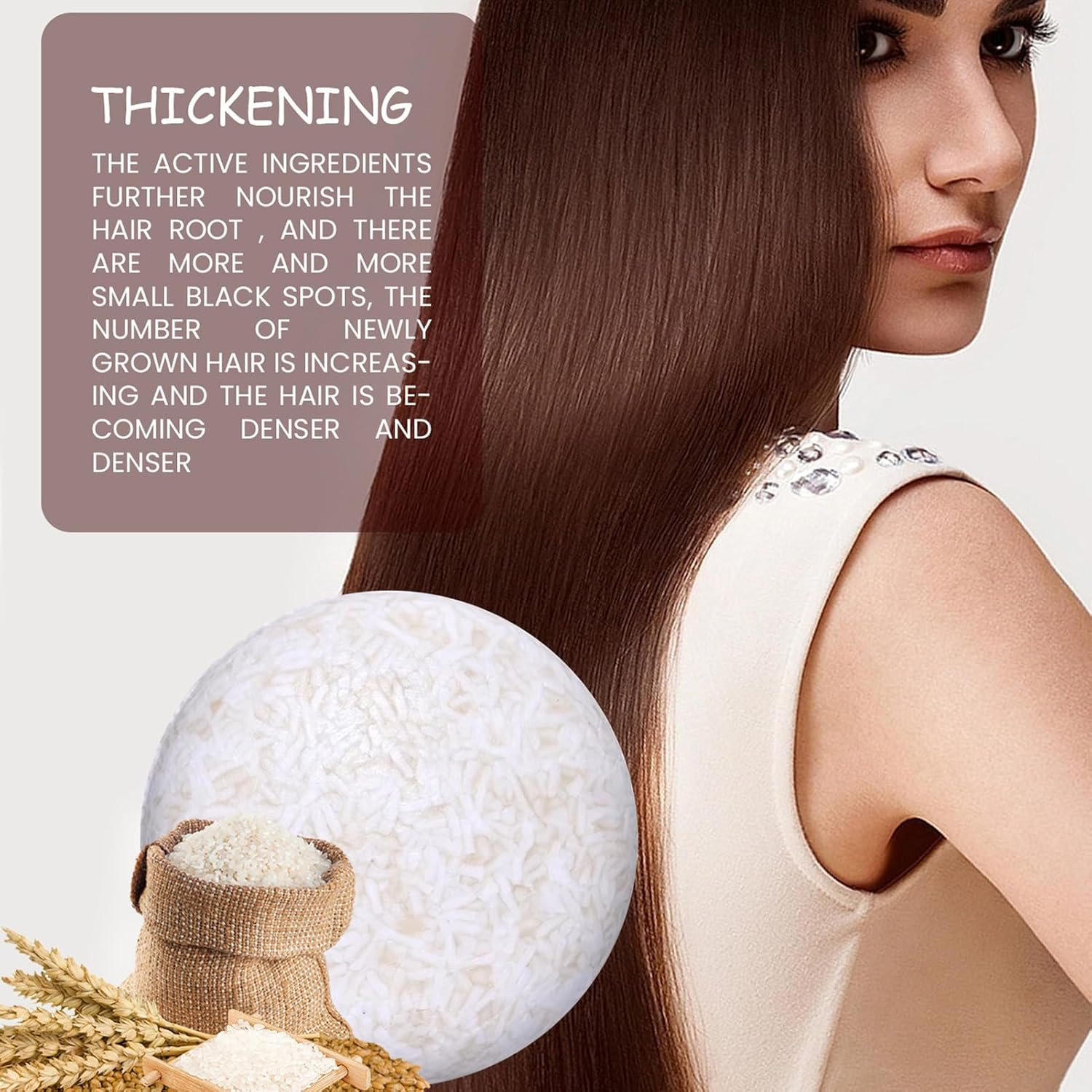 Rice Bar Shampoo - Natural Organic Rice Soap for Hair Growth | Cleansing Solid Shampoo and Conditioner Bar, Oil Control Nourishing Hair Care for Most Hair Types Pouxa - 01 image number 5