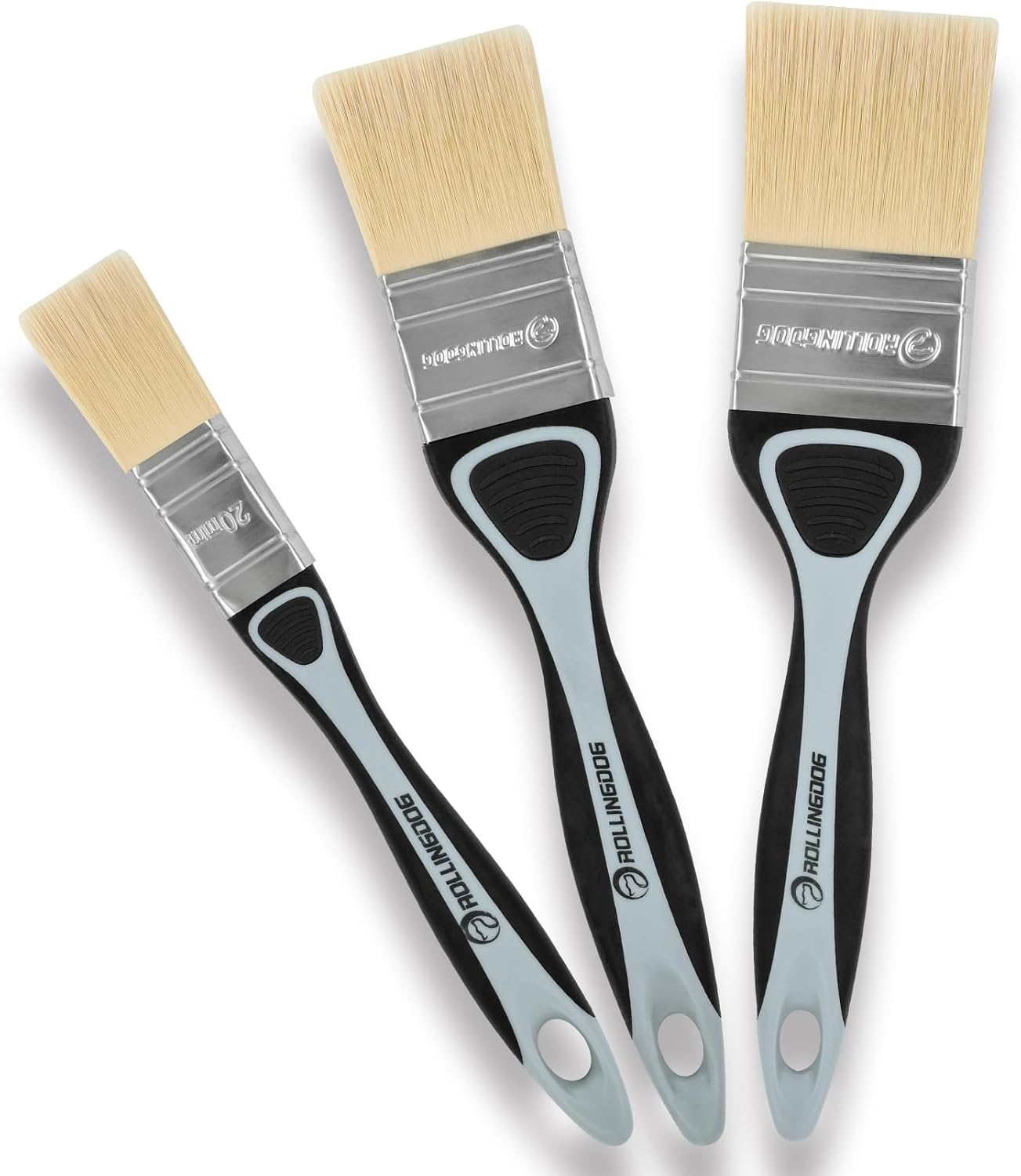 ROLLINGDOG Large Paint Brush- Soft Paint Brush for Smooth Surfaces,Wall Paint,Ceiling,Blinds,Large Surface Areas(100Mm)