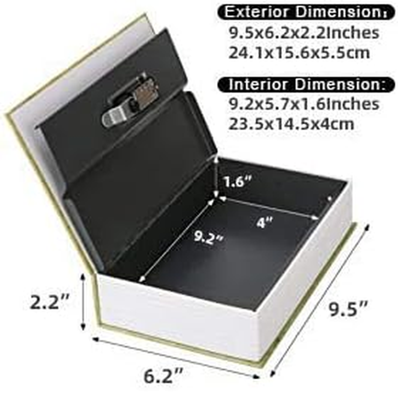 Storage Book Safe Storage Box Dictionary Secret Safe Tin with Security Combination Lock/Key Redirect Book Hidden Safe (Key, Route 66) image number 3