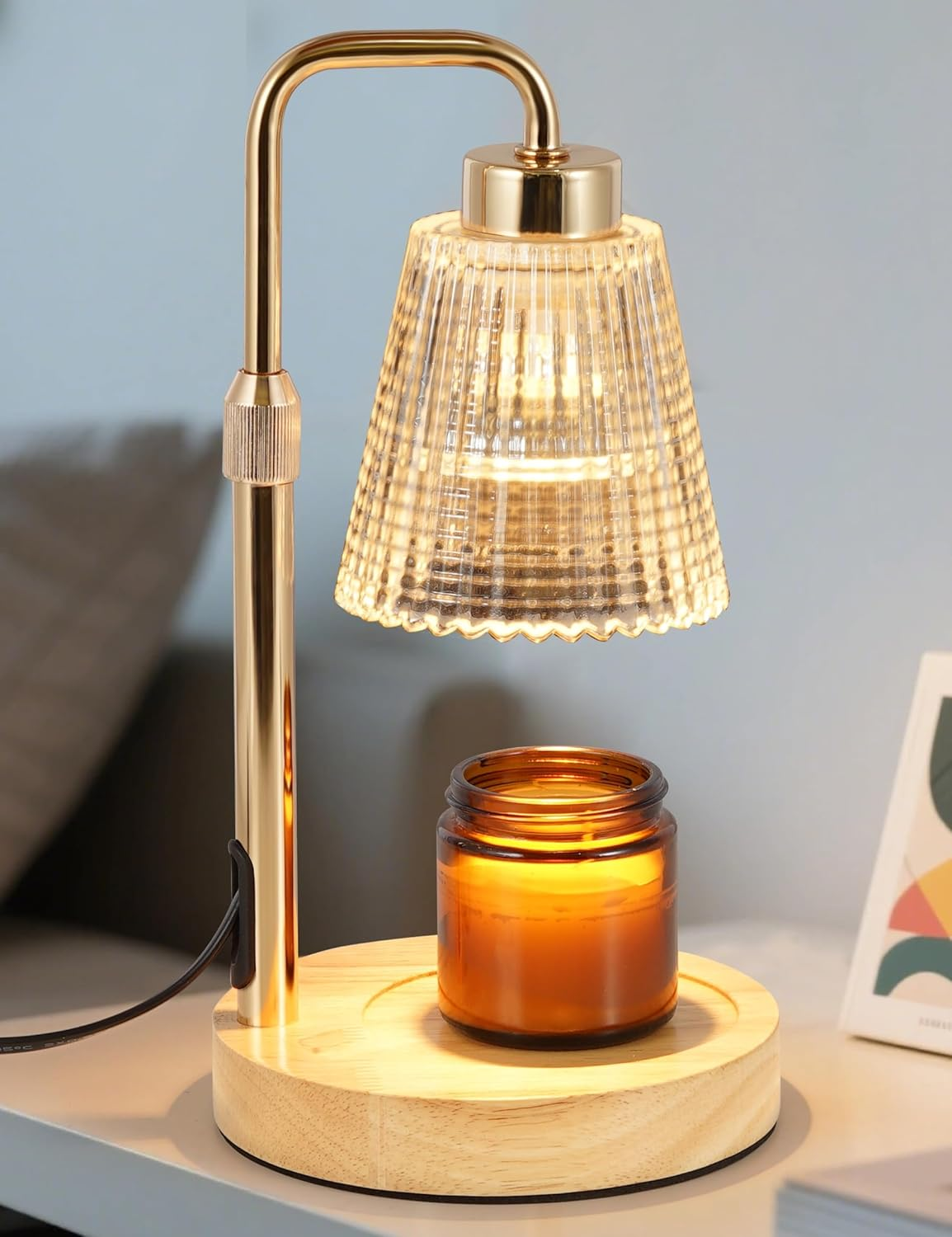 GODONLIF Candle Warmer Lamp with Timer Dimmable, Birthday Gifts for Women Mom, House Warming Gifts New Home Decor, Wax Melt Warmer for Jar Candles with 2 Bulbs image number 5