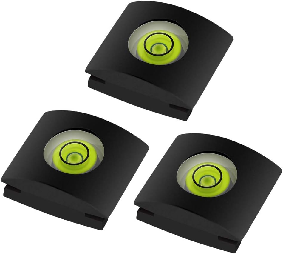 Fire Rock Camera Level Hot Shoe Cover for Nikon D780 Canon EOS R5, R6, Rebel T7 SL3, 250D, 200D Ii - 3Pack (Black, Plastic or Lightweight Metal) image number 1