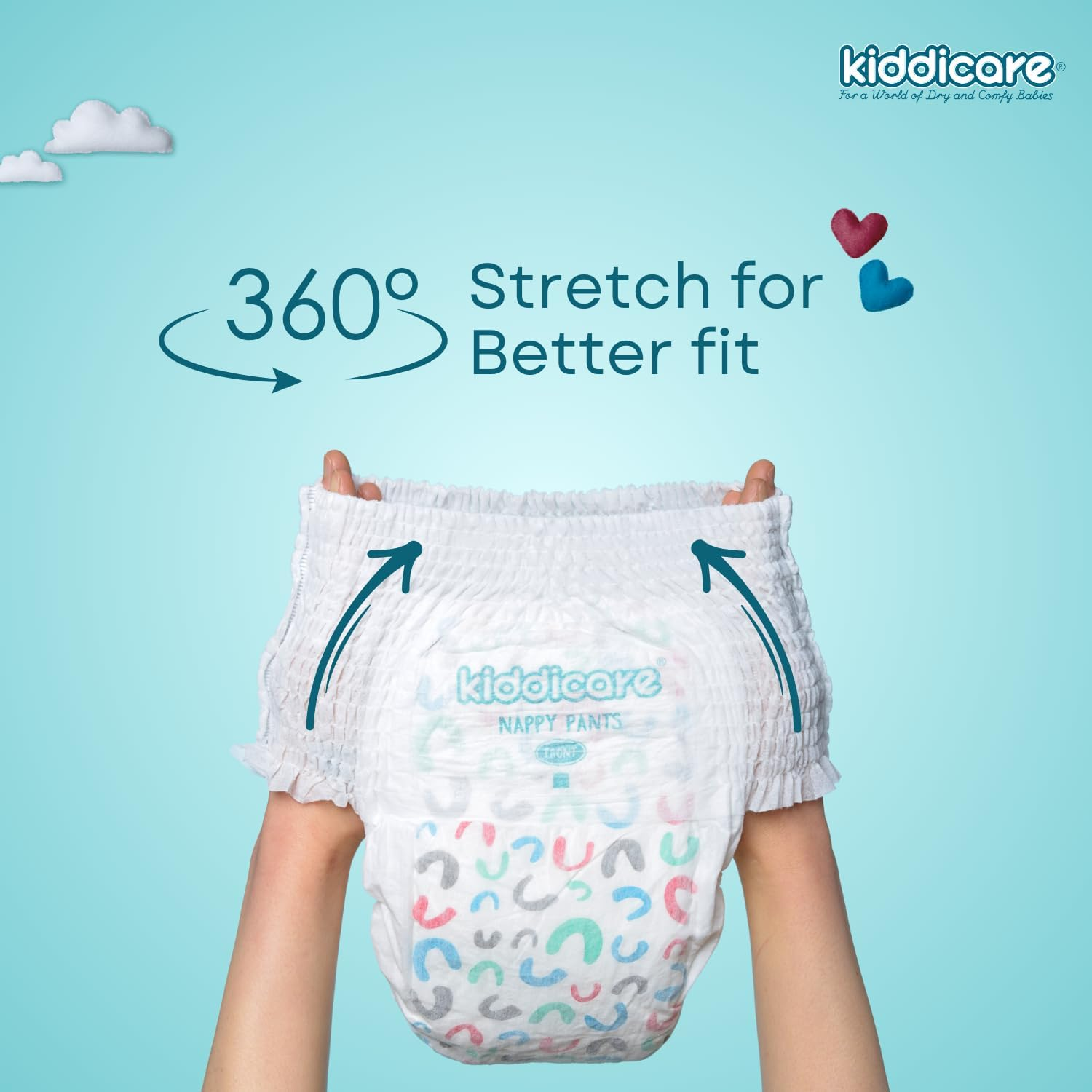 Kiddicare Deluxe Toddler Baby Nappy Pants, Size 4 (10-14Kg), 13-Count, Pack of 1, Ultra-Fast 12-Hour Absorption, Leak Protection, Anti-Rash, Stretchy Sides for a Better Fit, Soft & High Absorbent