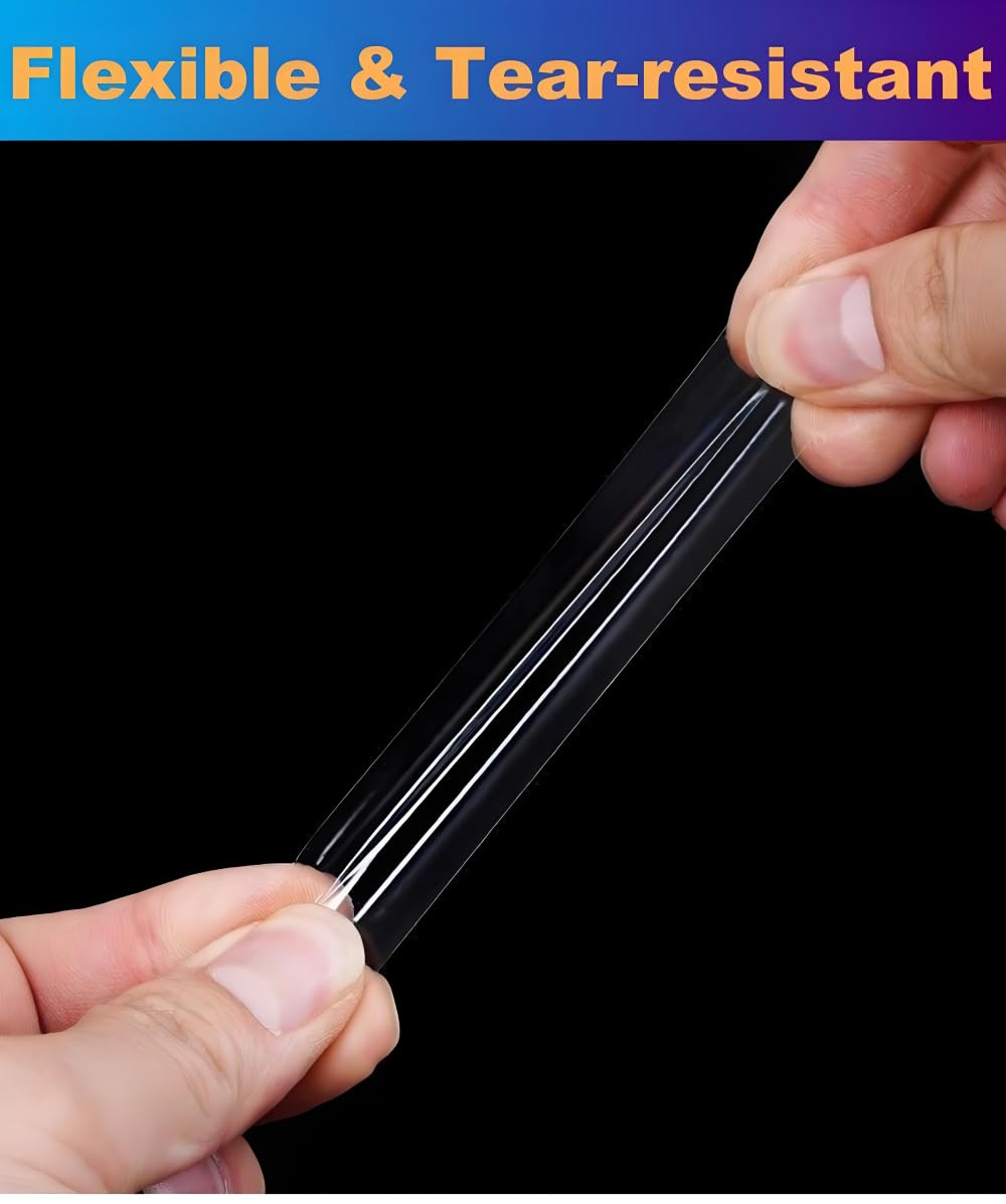 Thin Double-Sided Tape 2-Inch X 50 Feet Super Strong Sticky Woodworking Tape with Acrylic Transparent Adhesive, for Arts & Crafts, anti Cat Scratch, Fixed Carpet, Paste Photos, Wall D&eacute;cor image number 5