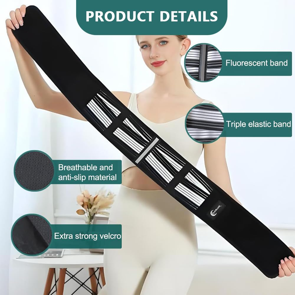 Sacroiliac Hip Belt &ndash; Adjustable SI Joint Support Brace for Men & Women, Hip & Trochanter Stability, Comfortable Daily Wear (Black & White) image number 1