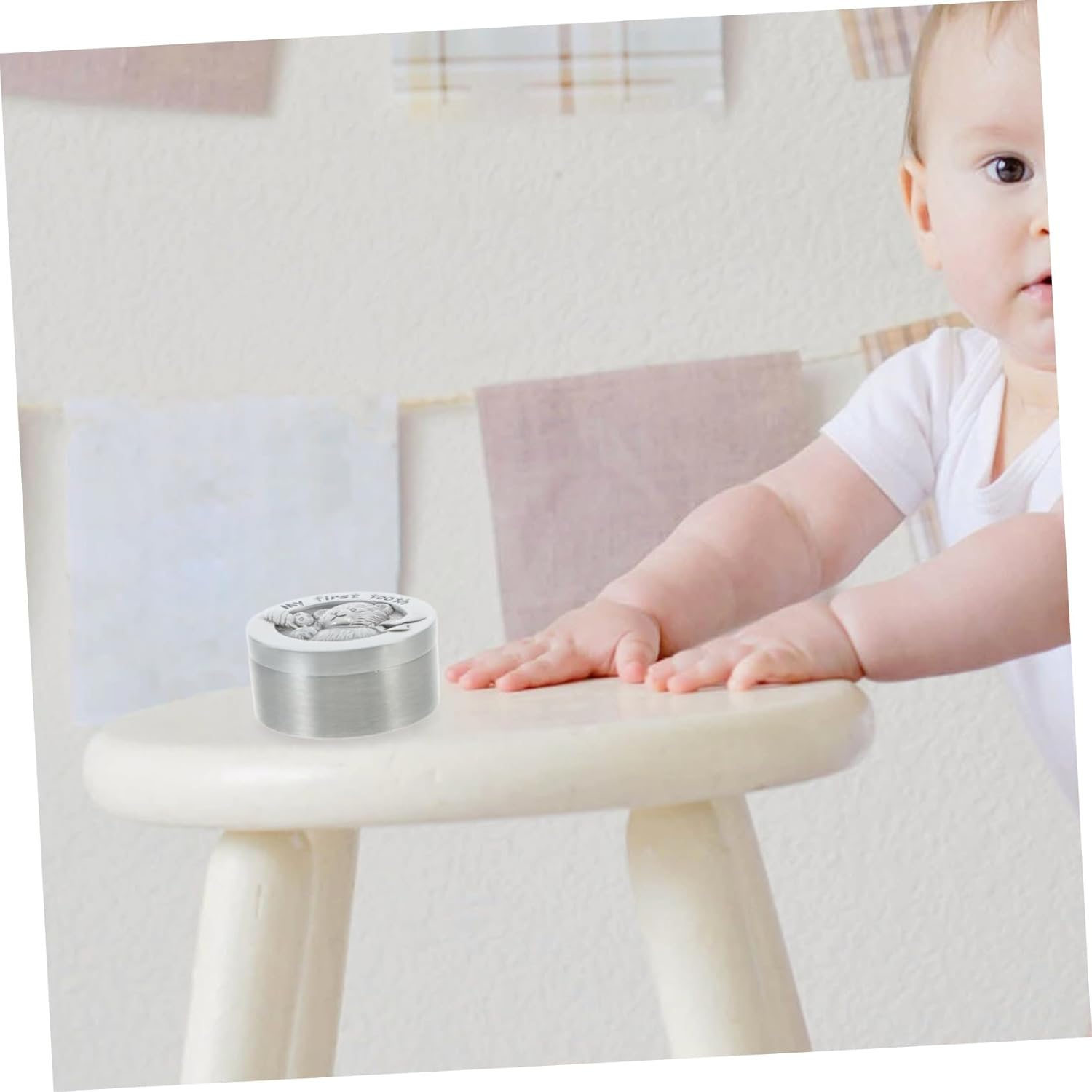 Tooth Storage Box Alloy Keepsake Holder for Boy Girl Tooth Container with Adorable Design Birthday Boys and Girls