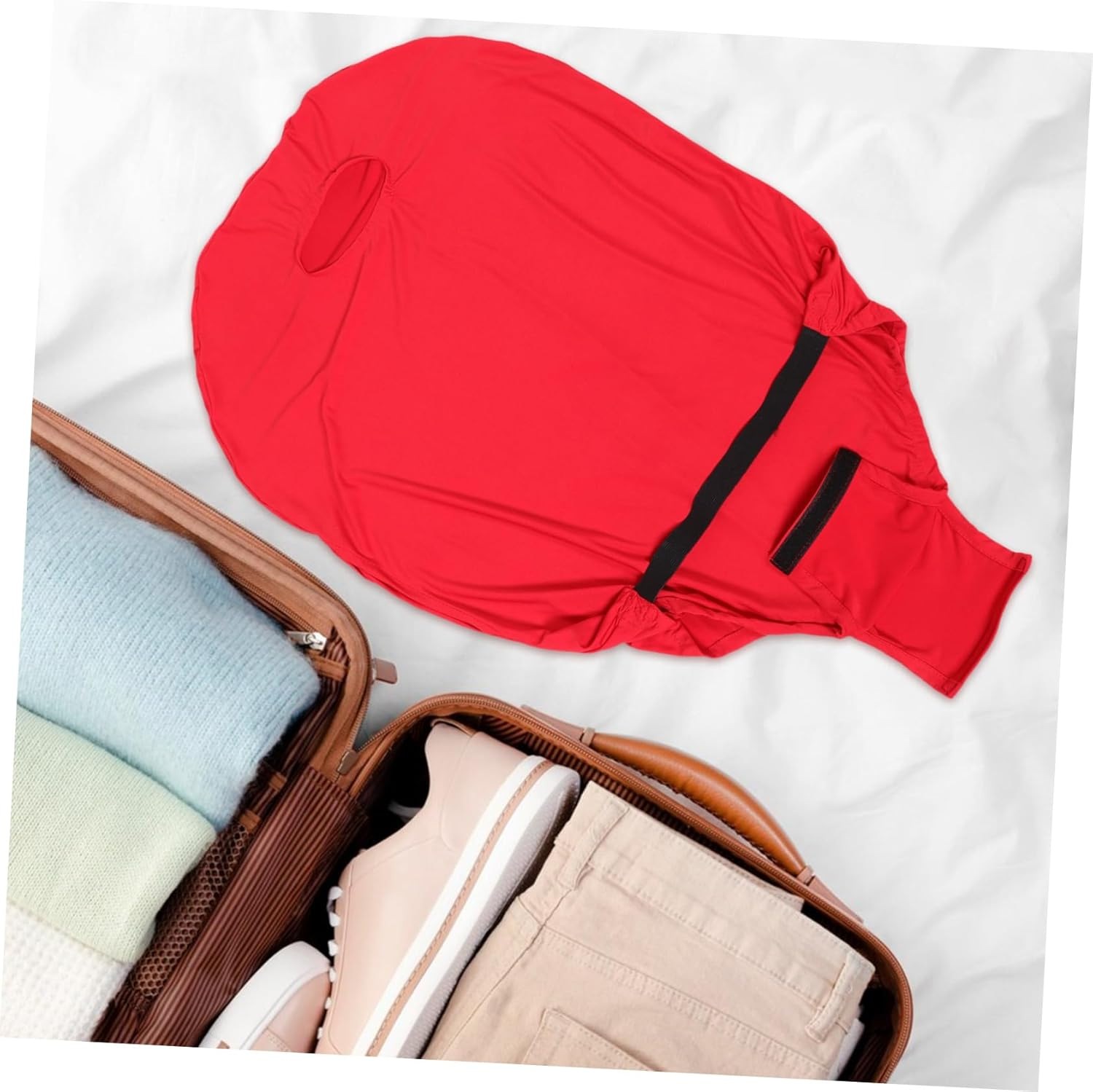 JUMPLAWN Reusable Luggage Cover Protector Elastic Travel Suitcase Cover for Aeroplane Suitcases Durable Protection against Scratches and Debris Versatile Fit for Multiple image number 4