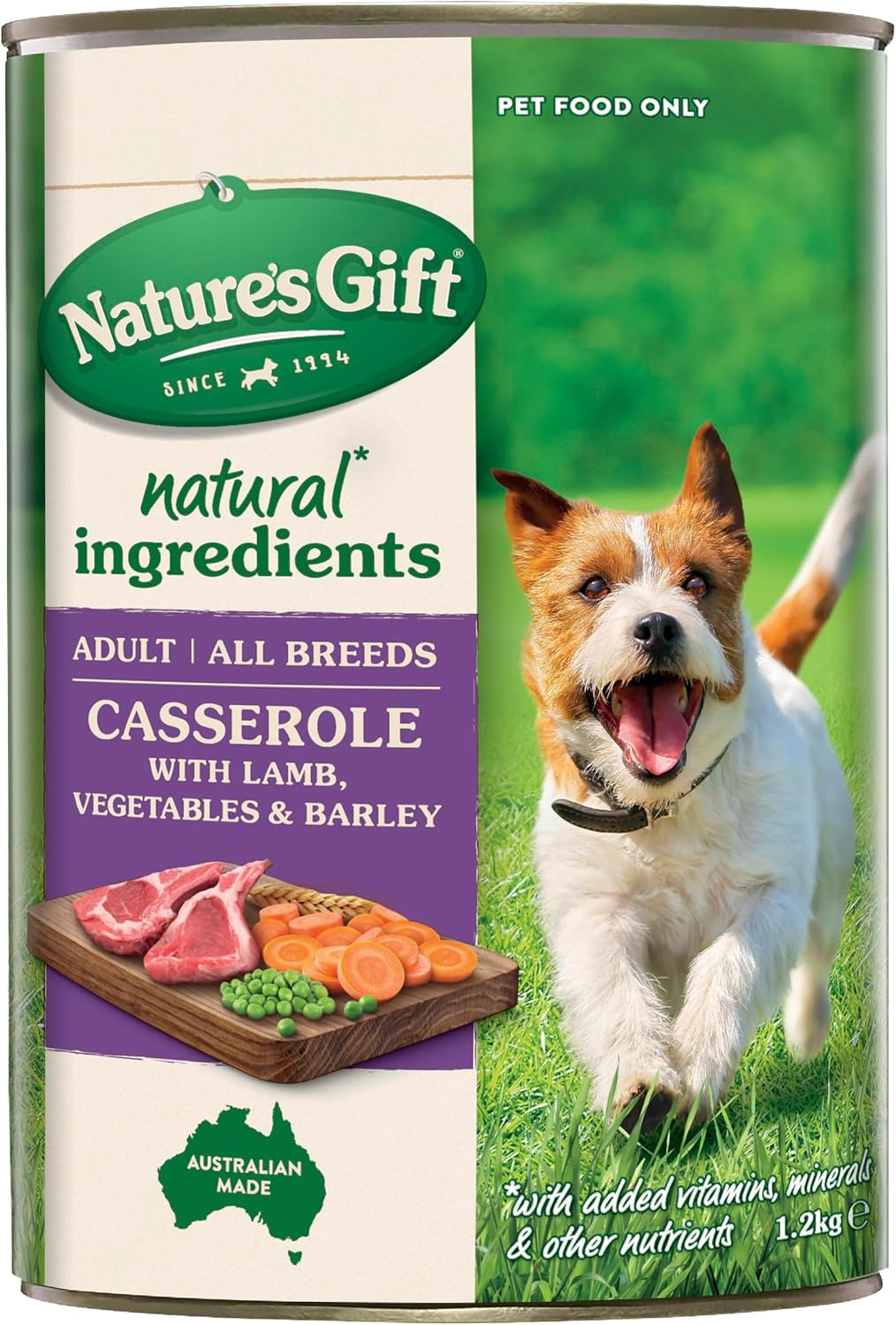Nature'S Gift Adult All Breeds Casserole Lamb, Vegetables & Barley Wet Dog Food 1.2Kg (Pack of 6) image number 3