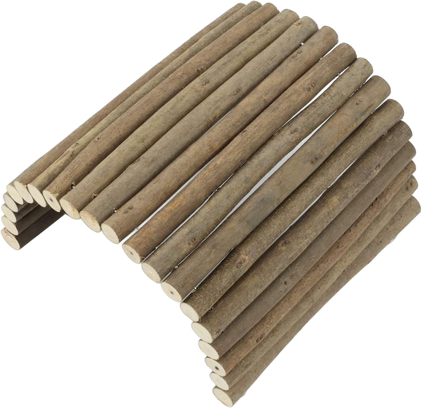 Bendable Wooden Tunnel Chew Toy for Guinea Pigs Rabbits Chinchillas Hedgehogs Small Animals 20X30Cm Natural Wood Small Pet Hideout Play Tunnel Exercise Toy image number 6