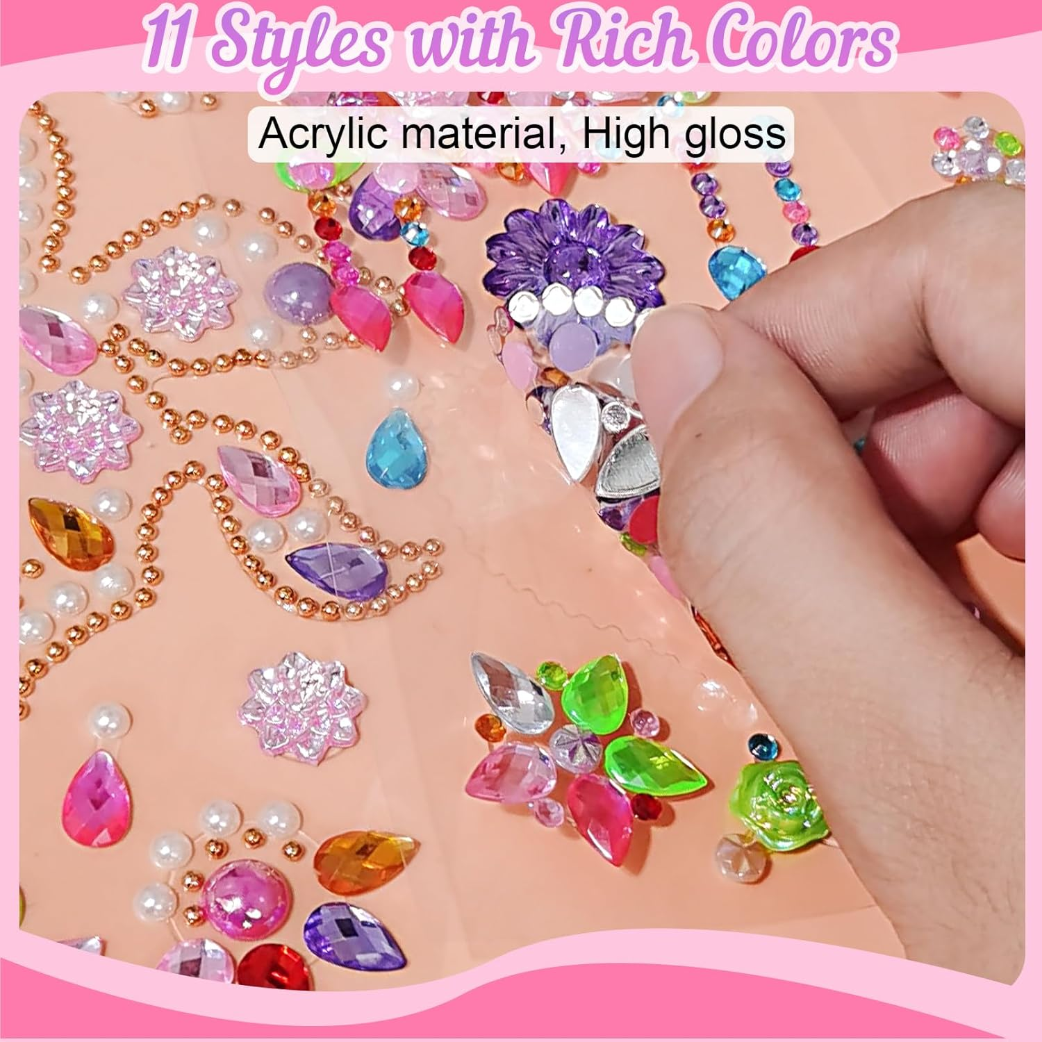 Self-Adhesive Glitter Stones