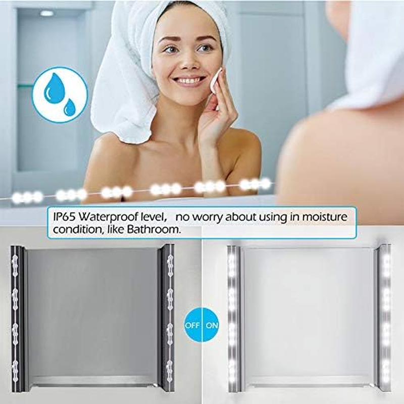 Led Vanity Mirror Lights, Hollywood Style Vanity Make up Light, Dimmable Color and Brightness Lighting Fixture Strip, for Makeup Vanity Table & Bathroom Mirror, Mirror Not Included image number 3