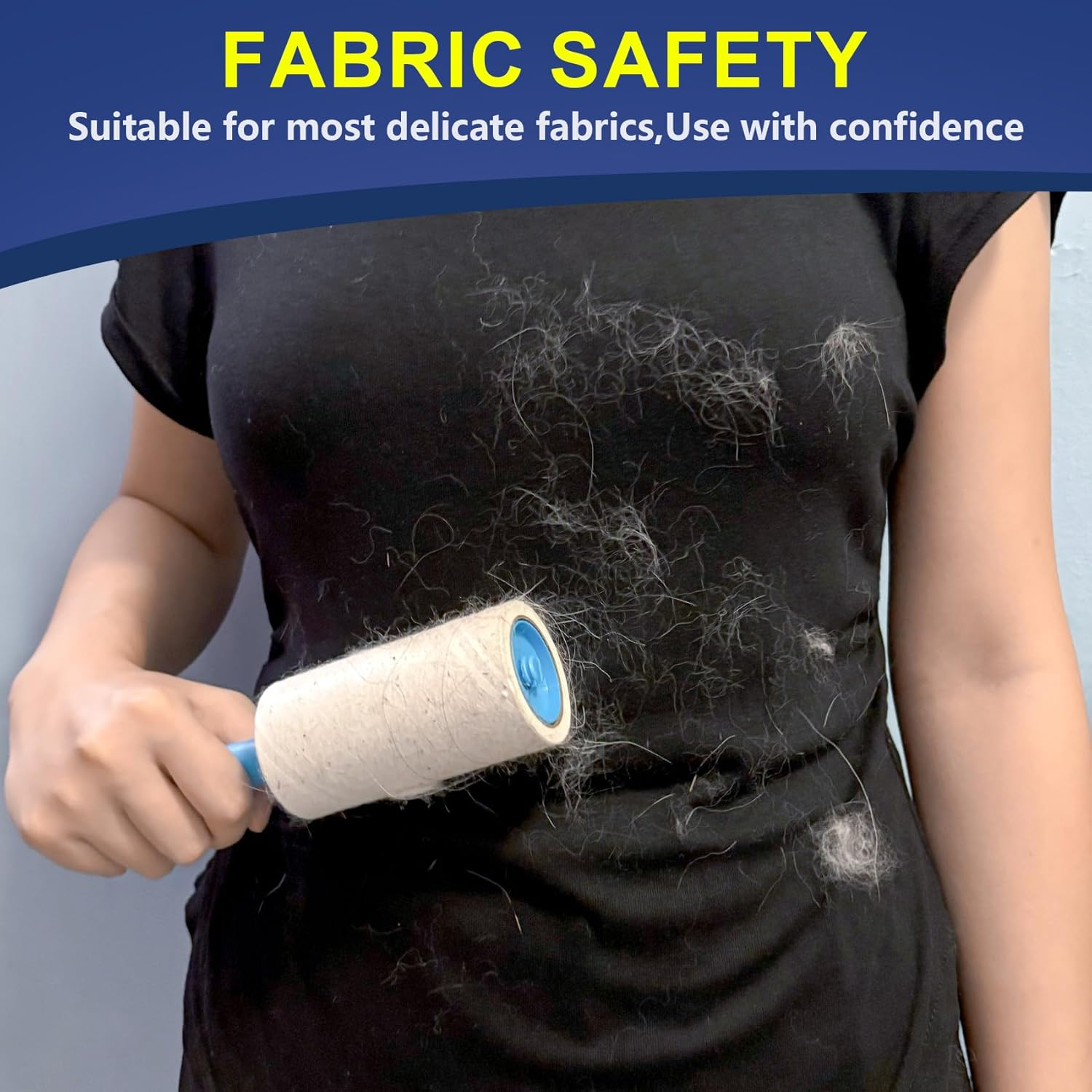 OUYOOOO Sticky Roller - 2 Upgraded Handles and 720 Pieces Extra Sticky Portable Pet Hair Remover for Car, Furniture, Bed and Carpet, Lint Roller Refill Removes Cat and Dog Hair and Dust. image number 3