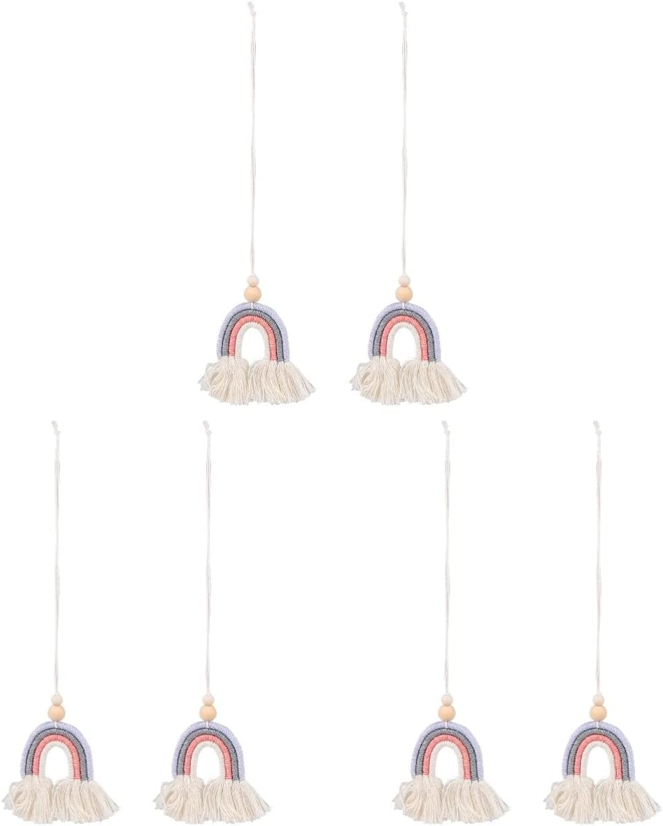 VICASKY 2Pcs Aromatherapy Pendant Handmade Car Accessories Hanging Decor Adorable Rainbow Hanging Air Freshener for Car