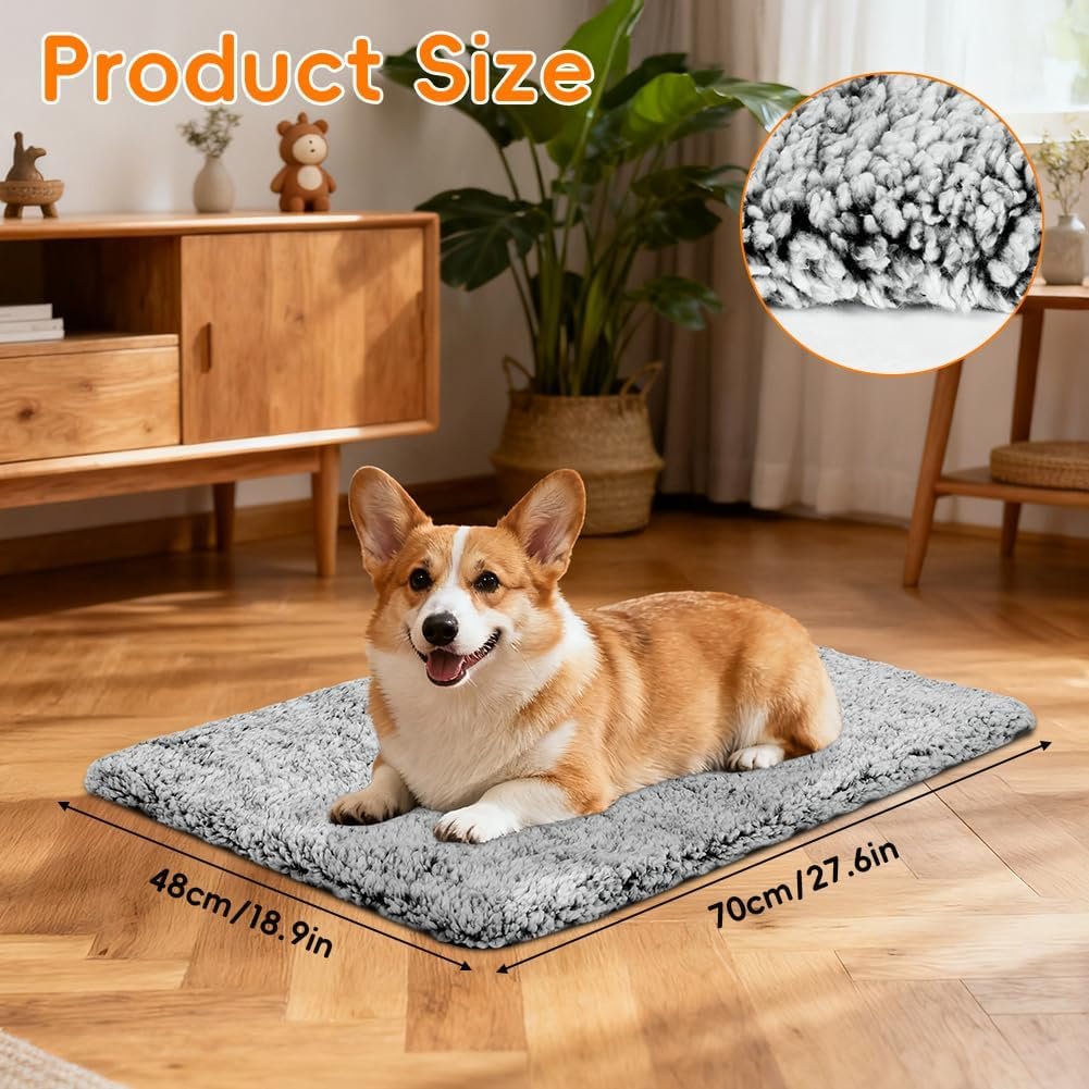 Adiwo Cat Self-Heating Pad, 70 X 48Cm Self-Heating Pet Mat, Cozy Calming Cat Blanket, Electric-Free Heated Mat, Removable Cover with Zipper, Non-Slip, Machine Washable, for Fiting Most Pets (A) - Textured - 70*48Cm image number 6