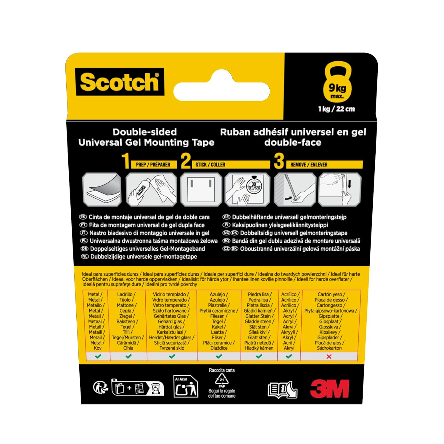 Scotch Universal Gel Tape 420-3030-EU Transparent 30 Mm X 3 M 1 Roll/Pack image number 4