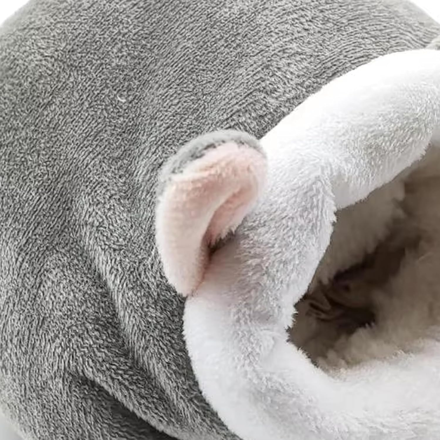 Hamster Bed Warm Hamster Hammock Comfortable Guinea Pig Bed Soft Plush Guinea Pig Hideout with Removable Cotton Pad Hangable Small Animal Cave for Small Pet image number 2