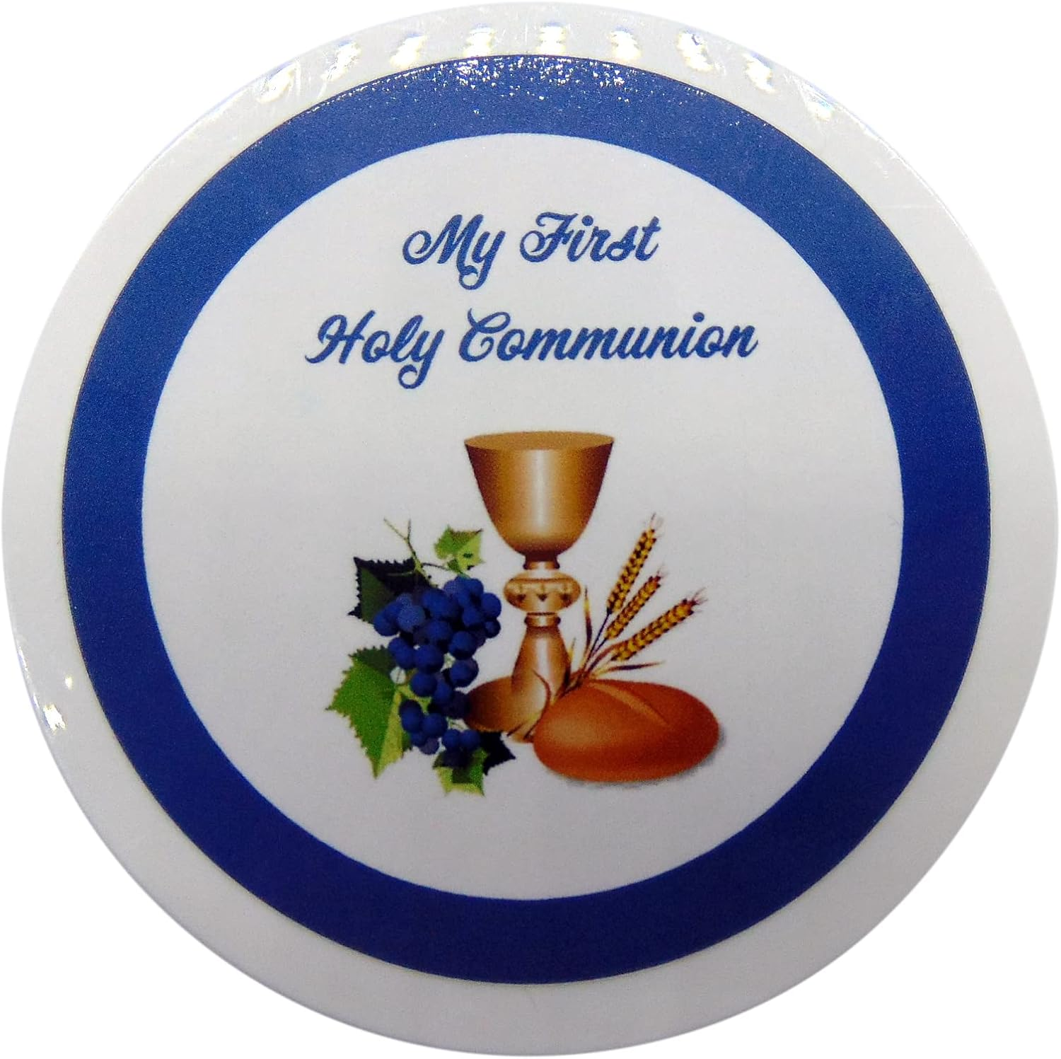 Westmon Works First Communion Rosary Set Blue Glass Beads in a Protective Case with Matching Holy Prayer Card, Metal, No Gemstone image number 3