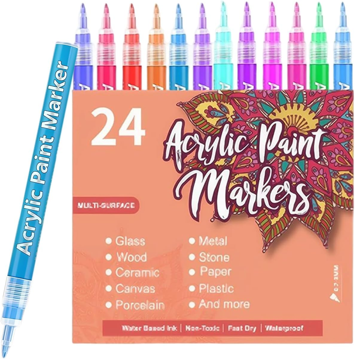 Nail Polish Pens - Quick-Drying Waterproof Fine Tip,0.5Mm Nail Doodle Pens Painting Tools - for Women Kids Teens Adults Beginners Drawing Painting Dotting Crafts Salon Home