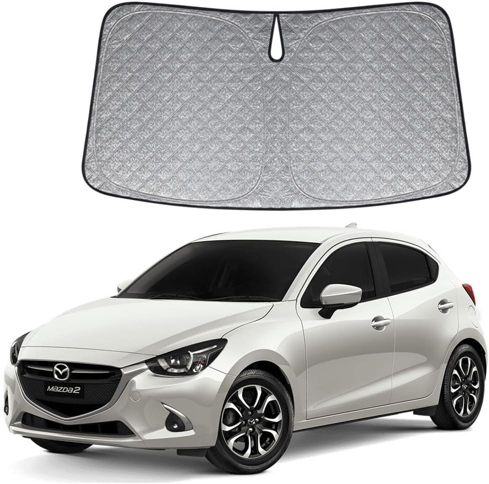 OTTO Shade 6 Layers Thick Windscreen Sunshade for Mazda 2 2014-2025 Premium UV Protection Foldable Mazda2 Windshield Sun Visor Heat Shield Cover Make Car Cooler image number 6
