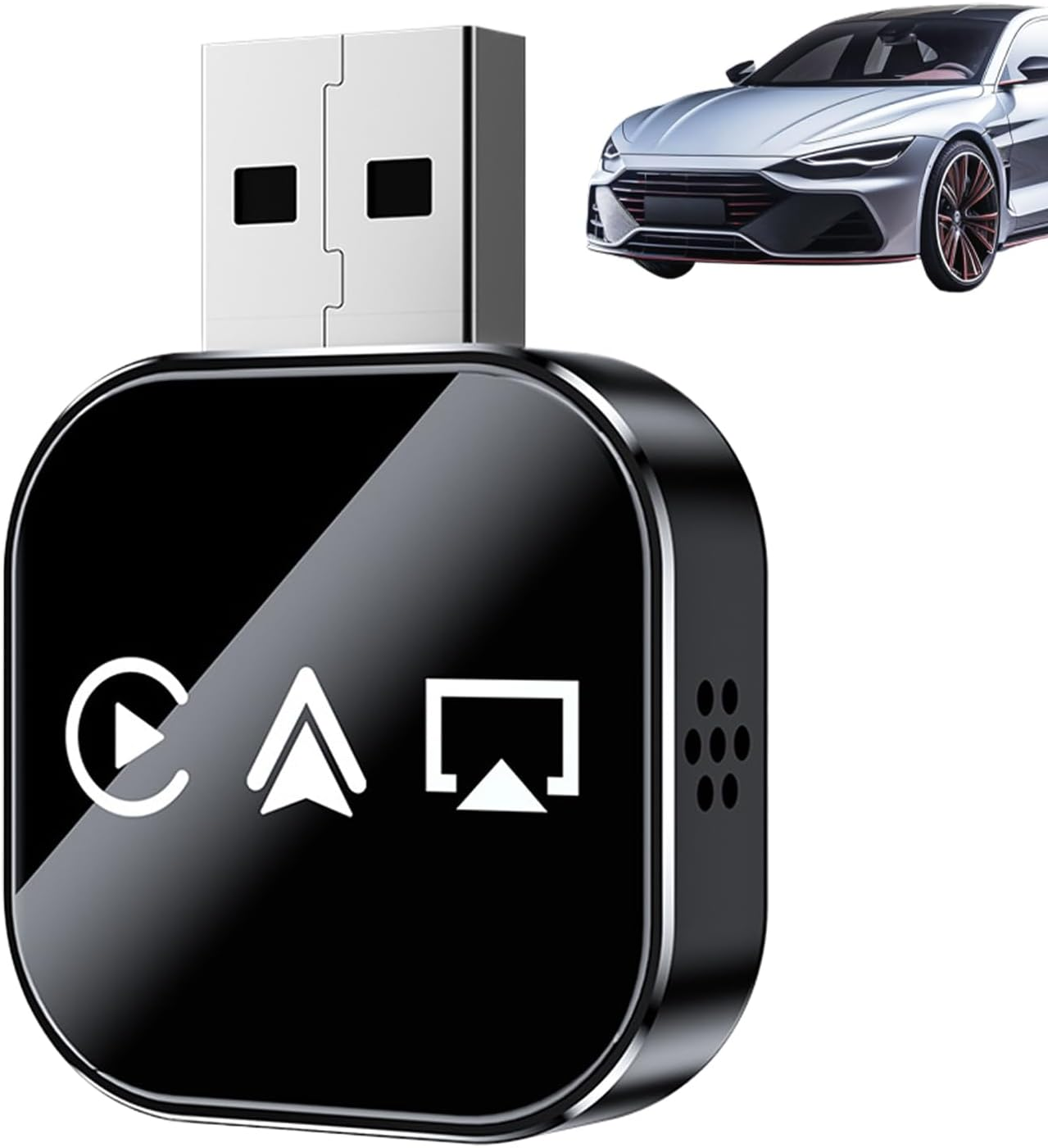 Wireless Adapter for Car | Plug and Play Converter,Wireless Conversion,For Daily Commuting Long Distance Travel Highway Navigation Calling Parking Assistance
