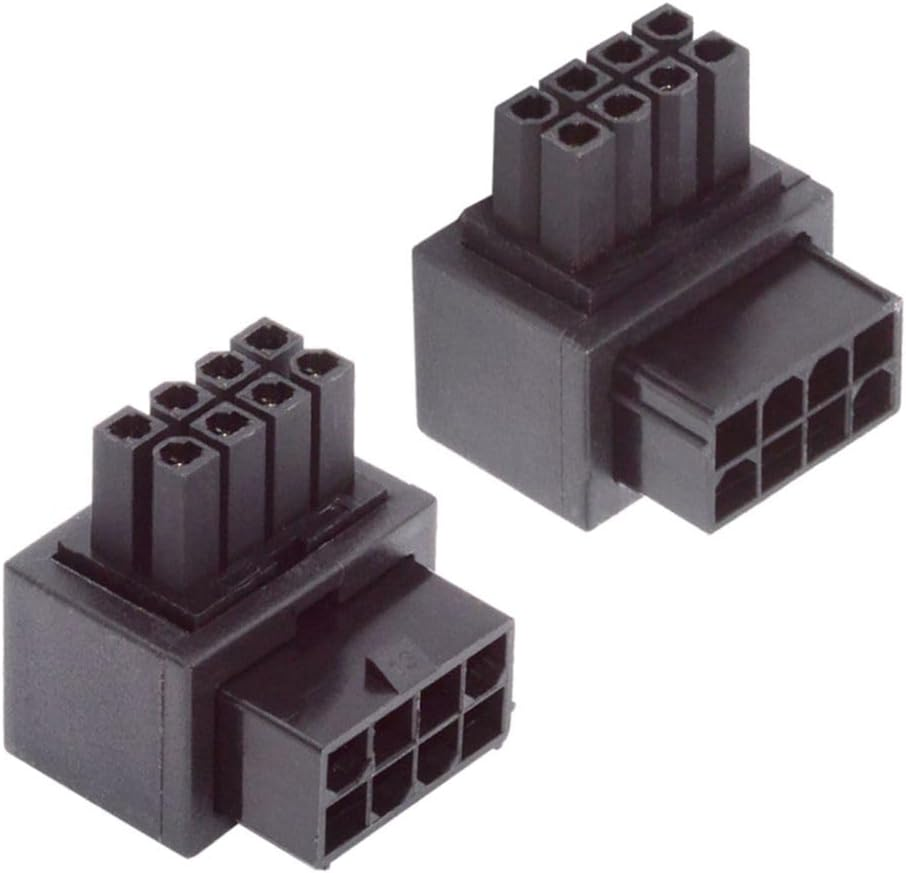 Chenyang 2 Pack ATX 8Pin EPS 12V 90 Degree Angled CPU Power Connector Adapter image number 6
