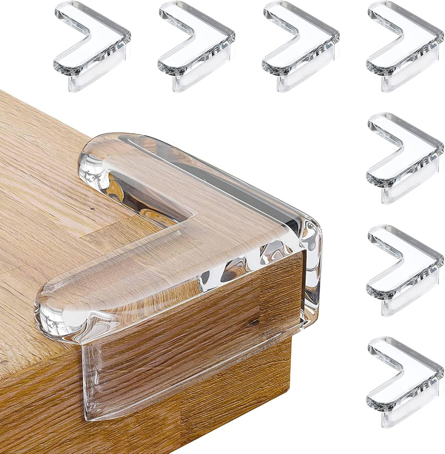 Corner Protectors for Kids,Baby Proofing Corners Safety Table Corners Guards, Edge Protector,Transparent Anti-Collision Corner for Sharp Furniture Cooners(8 Count (Pack of 1) L-Shaped) image number 2