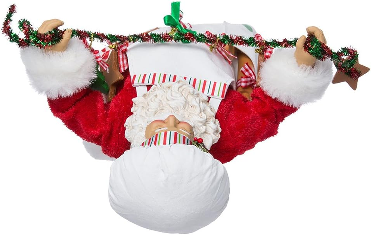 Kurt Adler Fabriche Christmas Chef Santa Figurine, 12-Inch image number 4