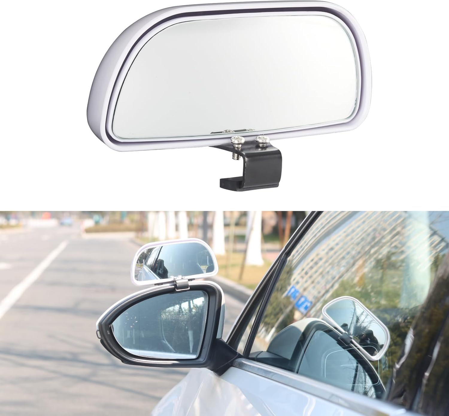 Blind Spot Mirrors for Trucks and Cars,Automotive Side View Concave Mirror Blindspot,360&deg; Large Convex Rearview Exterior Mirror Accessories for Truck and Car(1Pack Black)