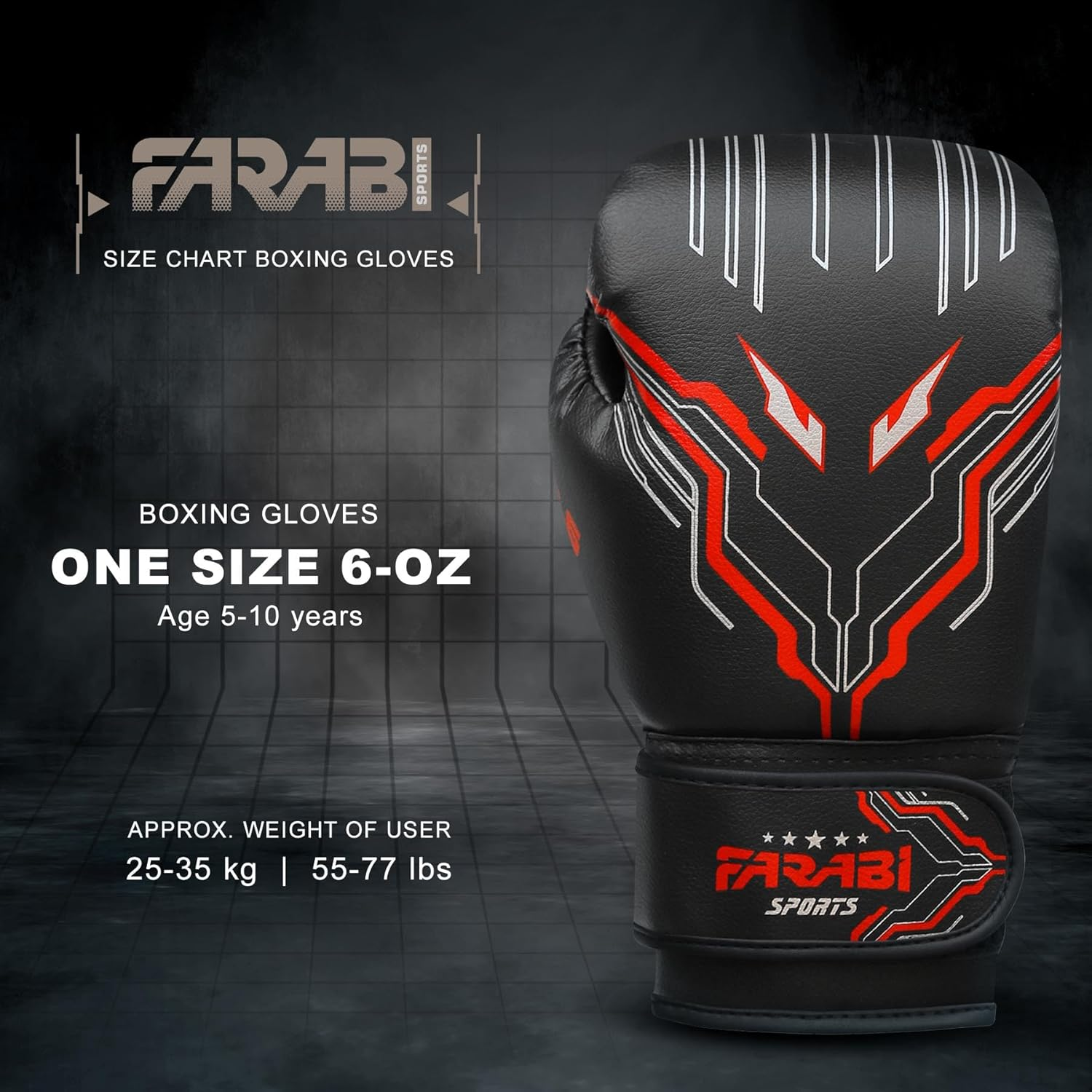 Farabi Sports Kids Boxing Gloves Boys and Girls Kickboxing Gloves 6-Oz Youth, Junior Boxing Gloves for MMA, Muay Thai, Boxing Pad, Punching Bag and Training for Age 5-10 Years image number 6