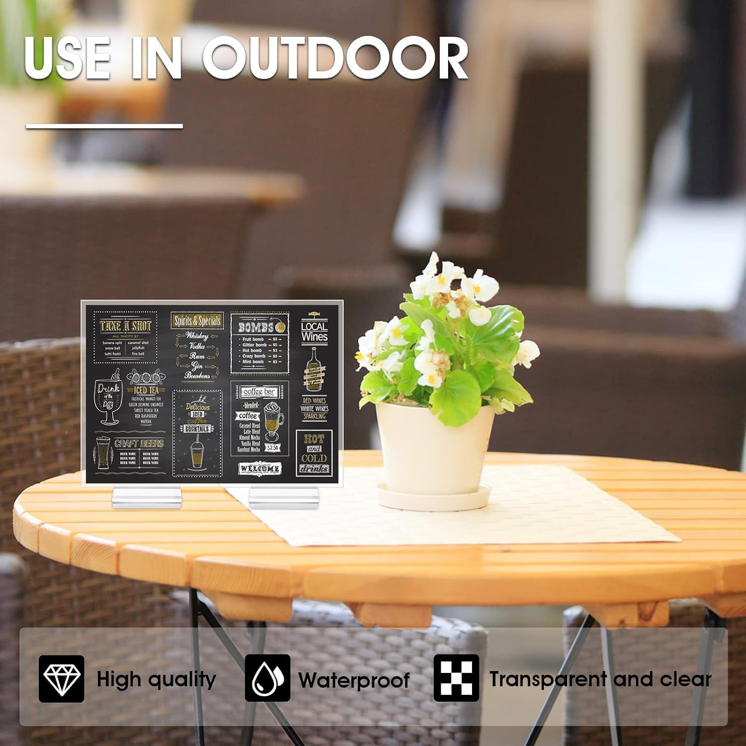 10 Pieces Acrylic Stands Clear Place Card Holders, Acrylic Sign Holders Table Number Stands with Card Slot Table Display Wedding Sign Holders Stand for Numbers Photos Office Menu Meeting image number 2