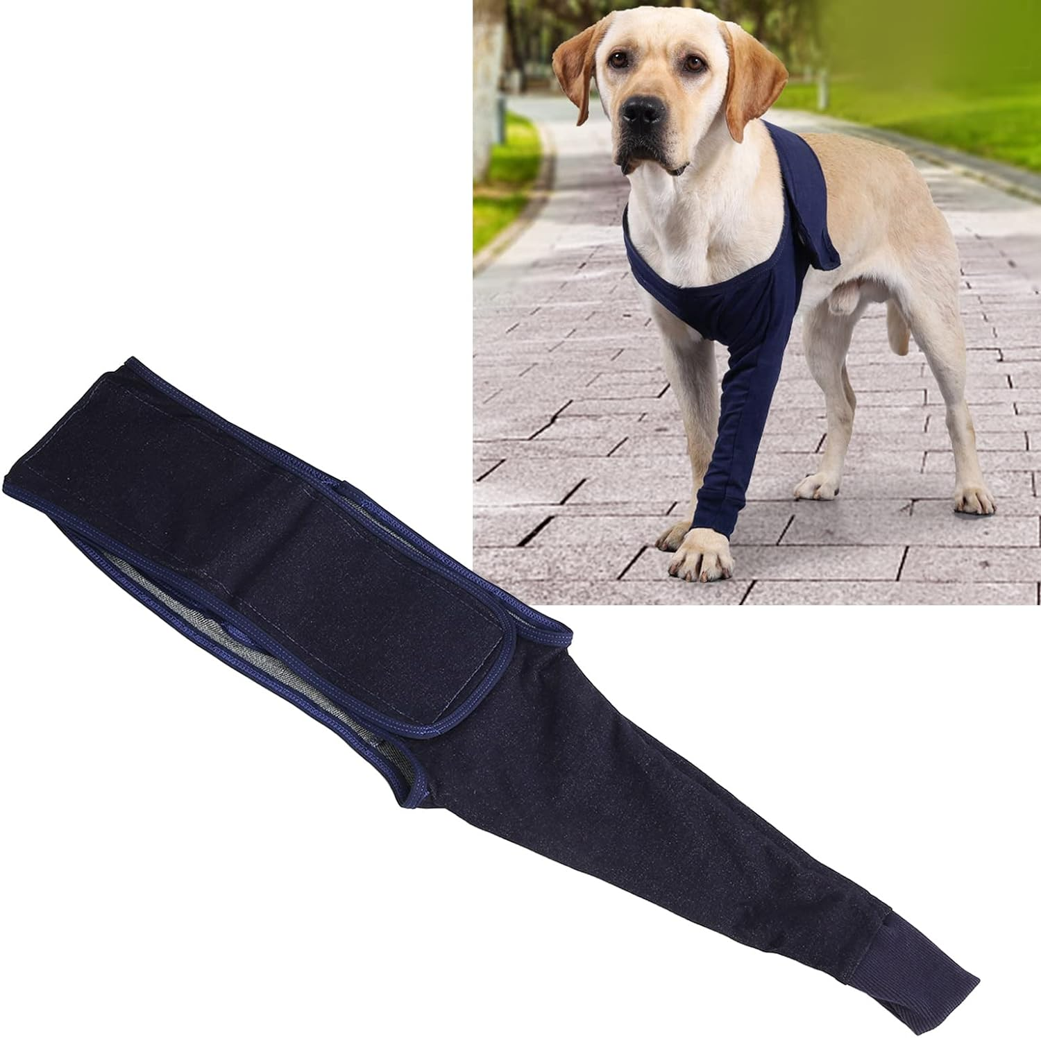 Dog Elbow Brace Protector, Breathable Elbow Protector Pads, Comfort Highly Elastic Lick Proof Elbow Brace Immobilizer Support for Postoperative Recovery, Wound Wrapping, Black(Xl) image number 1