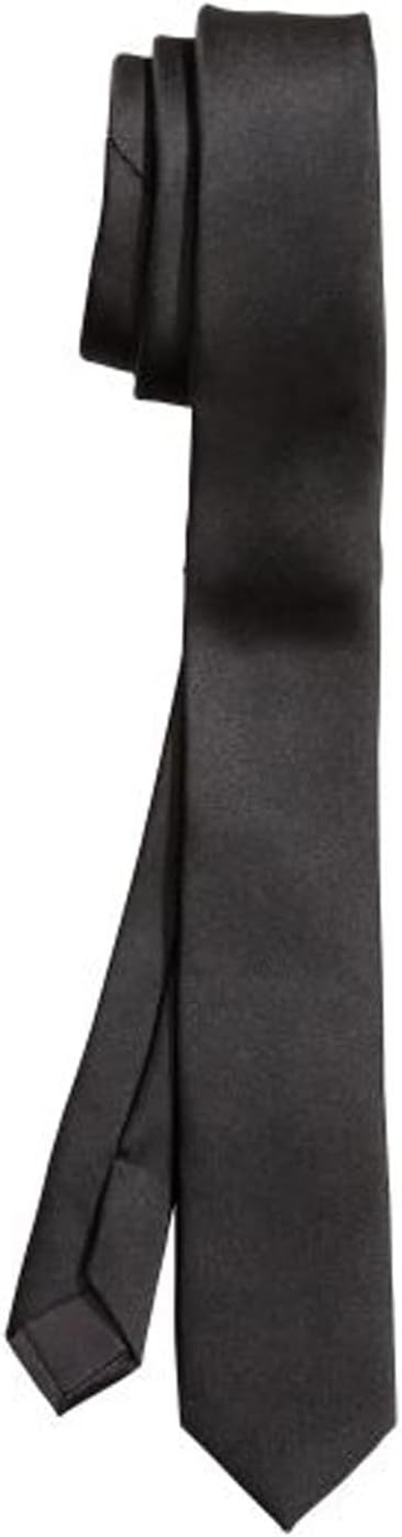 Mens Skinny Tie Plainslim Necktie Formal Casual Narrow Men'S Classic Striped Business Formal Woven Silk Ties Wedding Party Tie Neckties - Navy image number 5