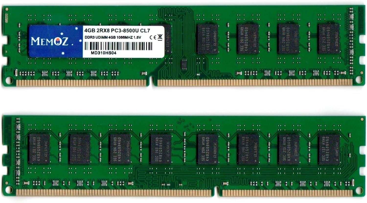 Memoz 8GB (2 X 4GB) DDR3 1066 Mhz Desktop PC Kit UDIMM 240 Pins PC3-8500 DIMM RAM Memory image number 2